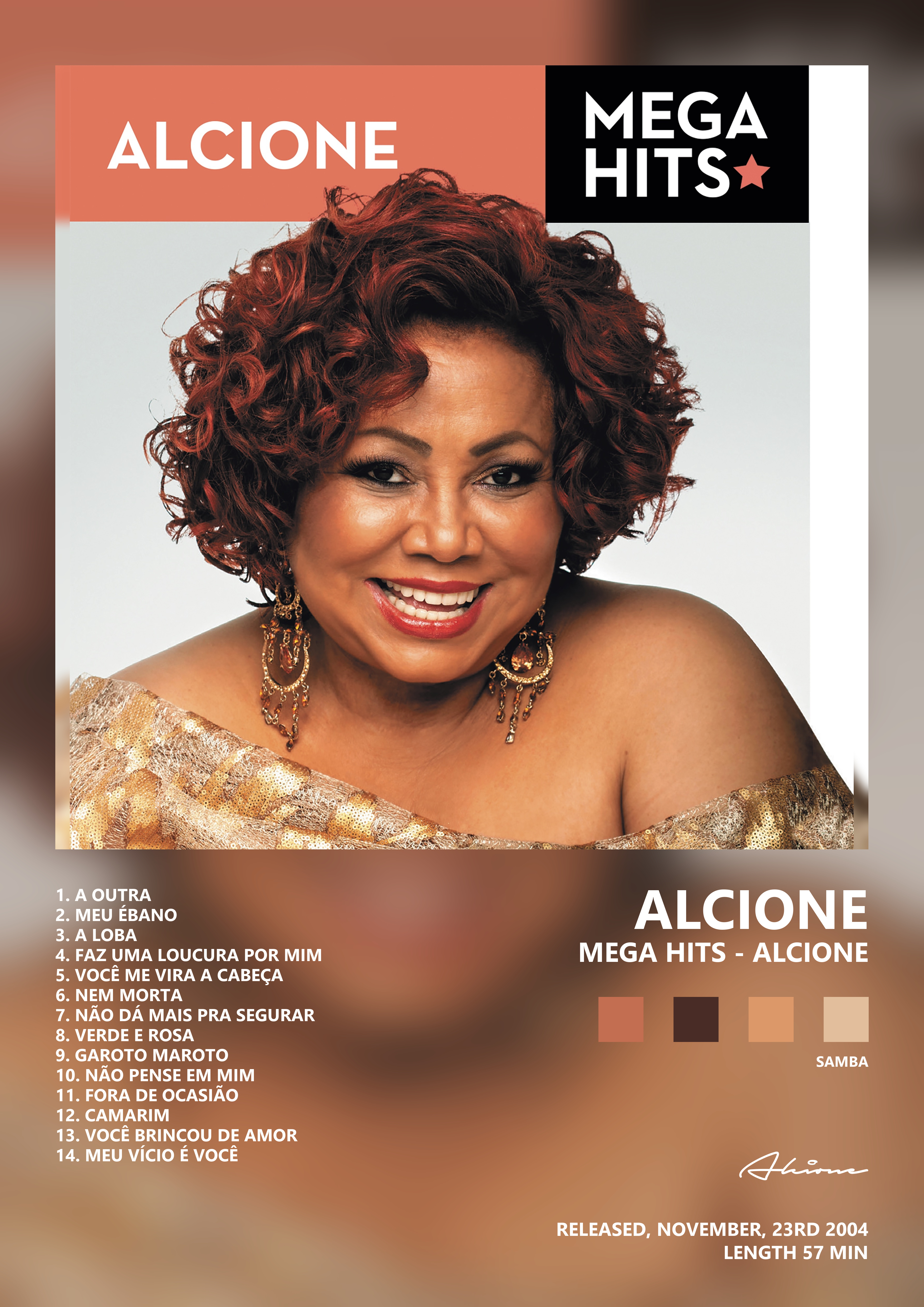 Music poster: Alcione - Mega Hits - Alcione
