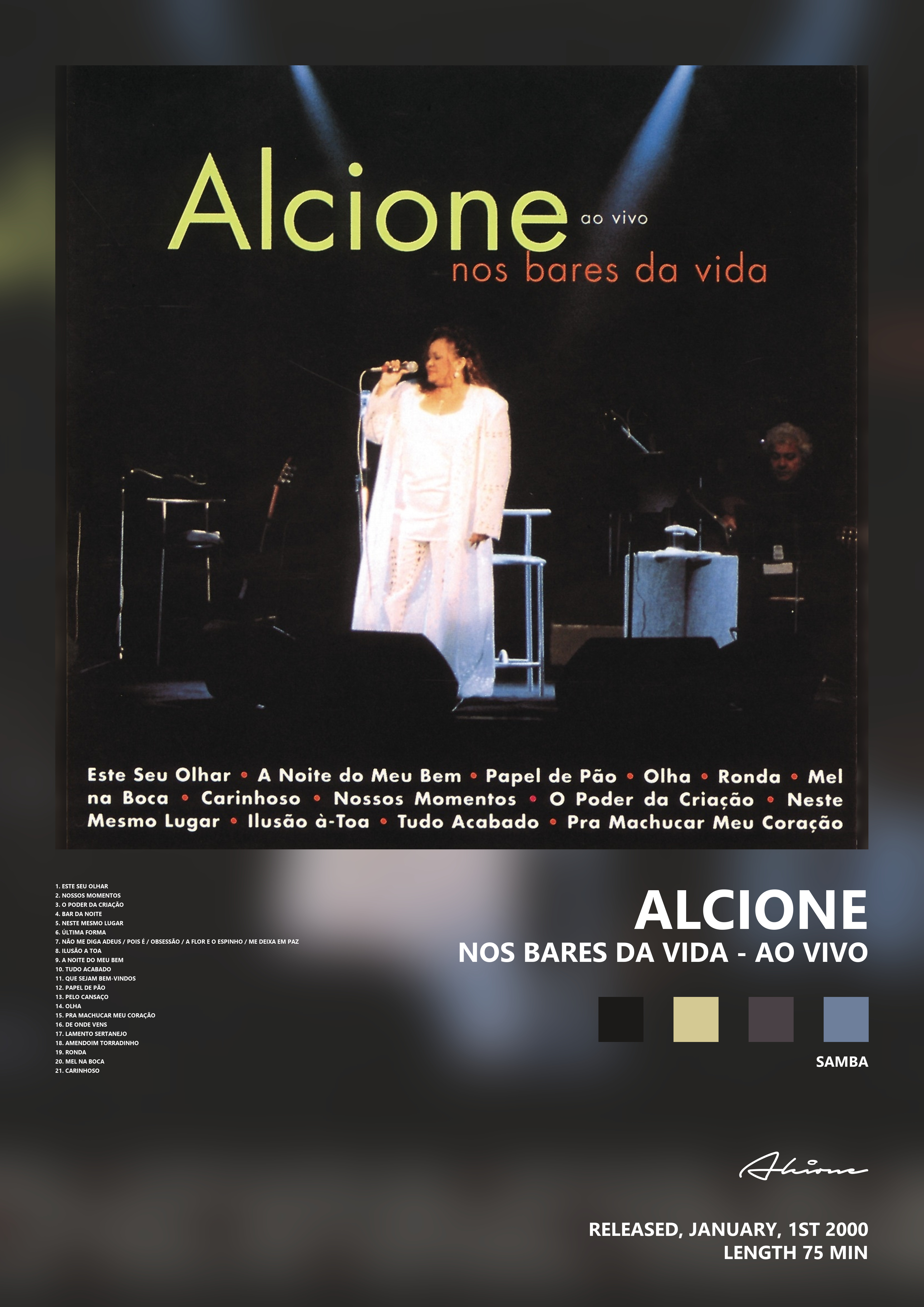 Music poster: Alcione - Nos Bares da Vida - Ao Vivo