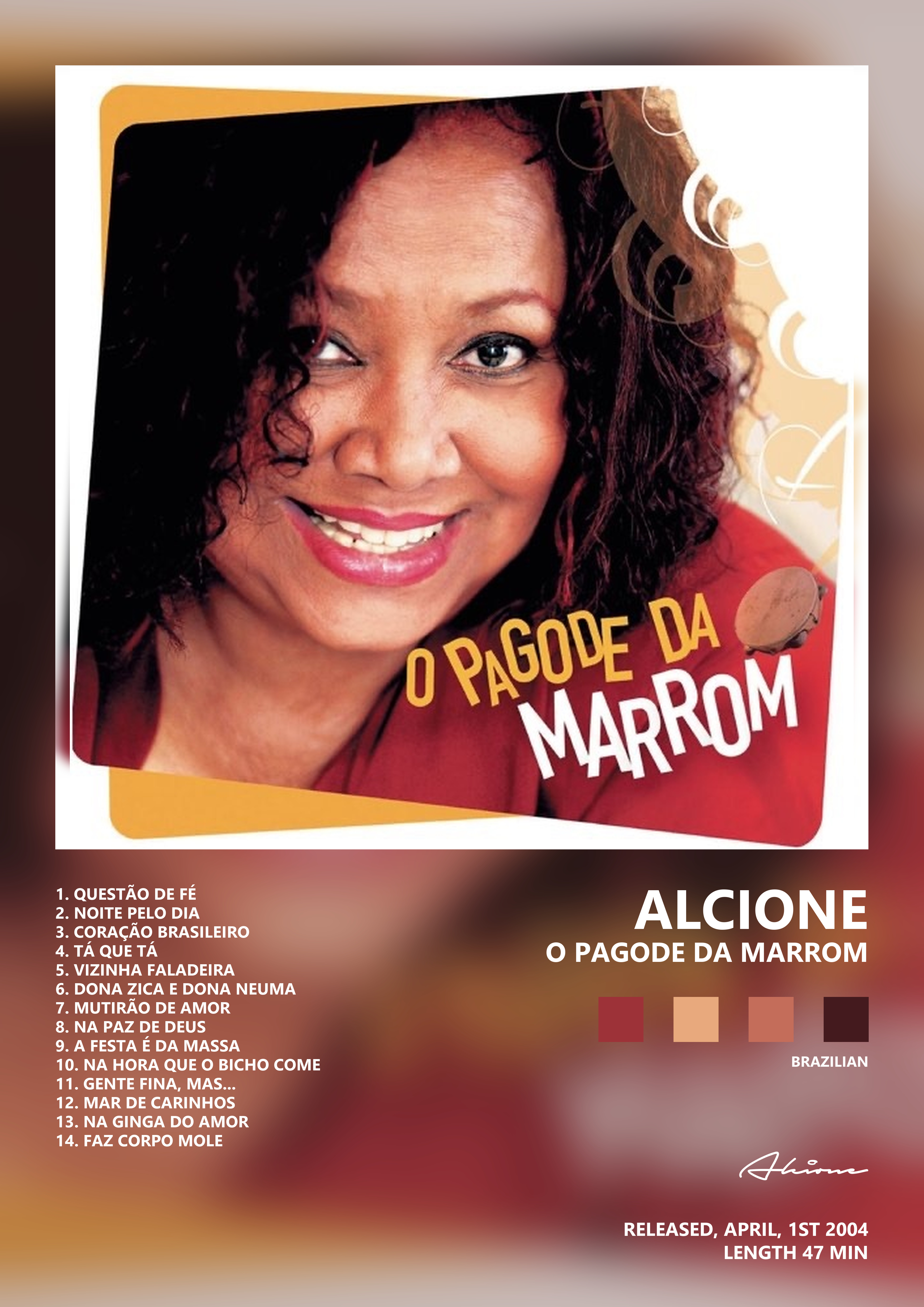 Music poster: Alcione - O Pagode da Marrom