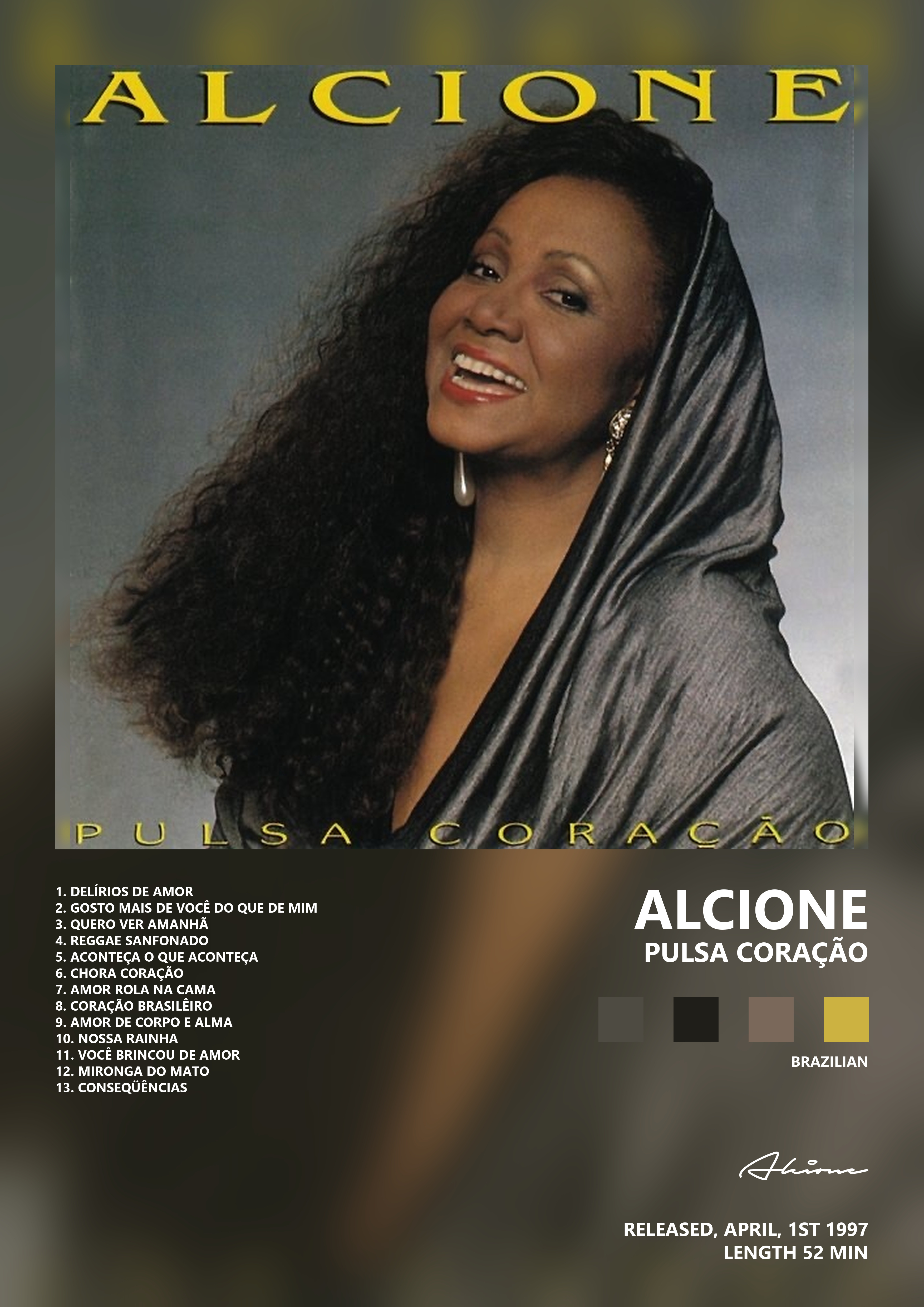 Music poster: Alcione - Pulsa Coração