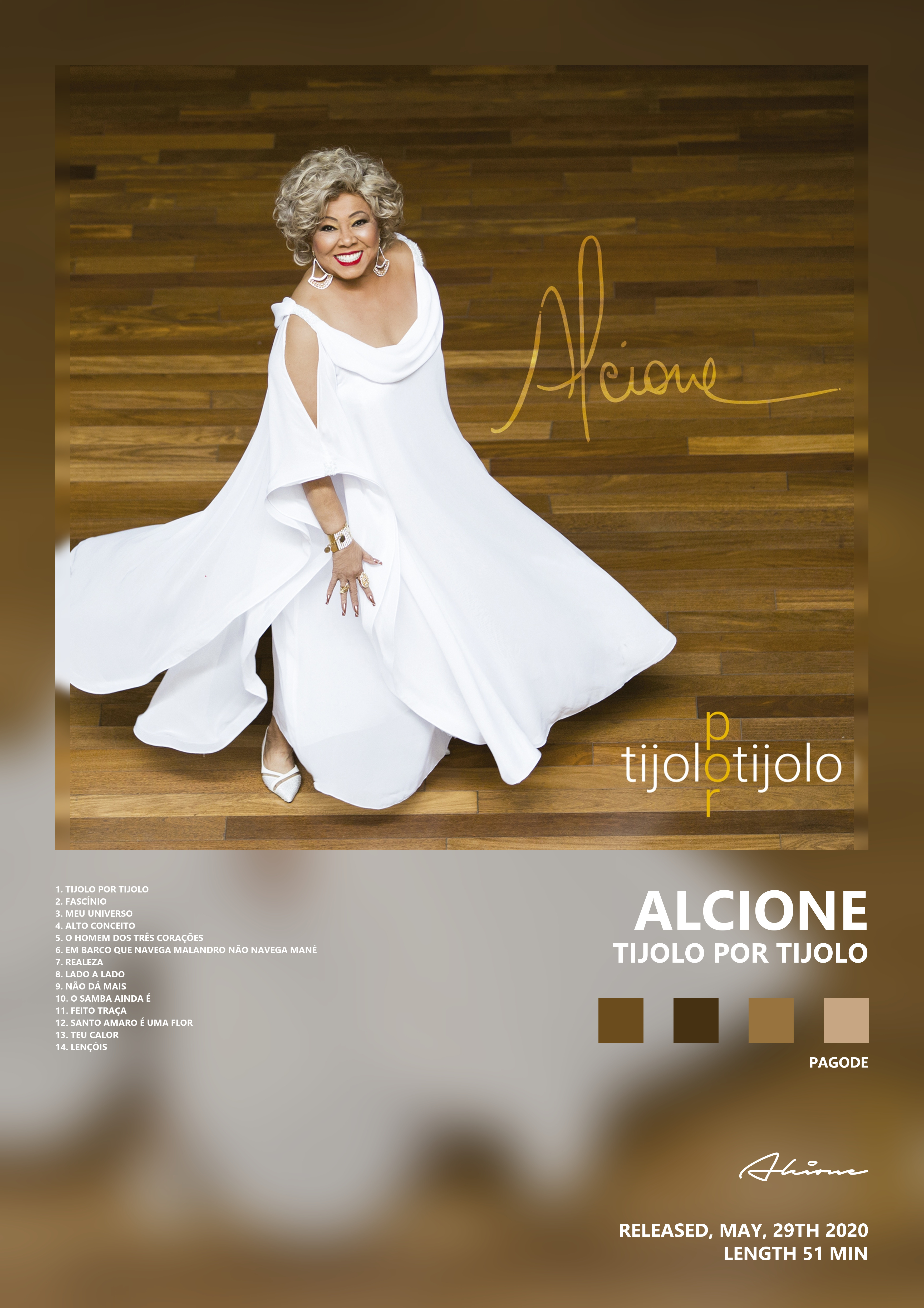 Music poster: Alcione - Tijolo por Tijolo