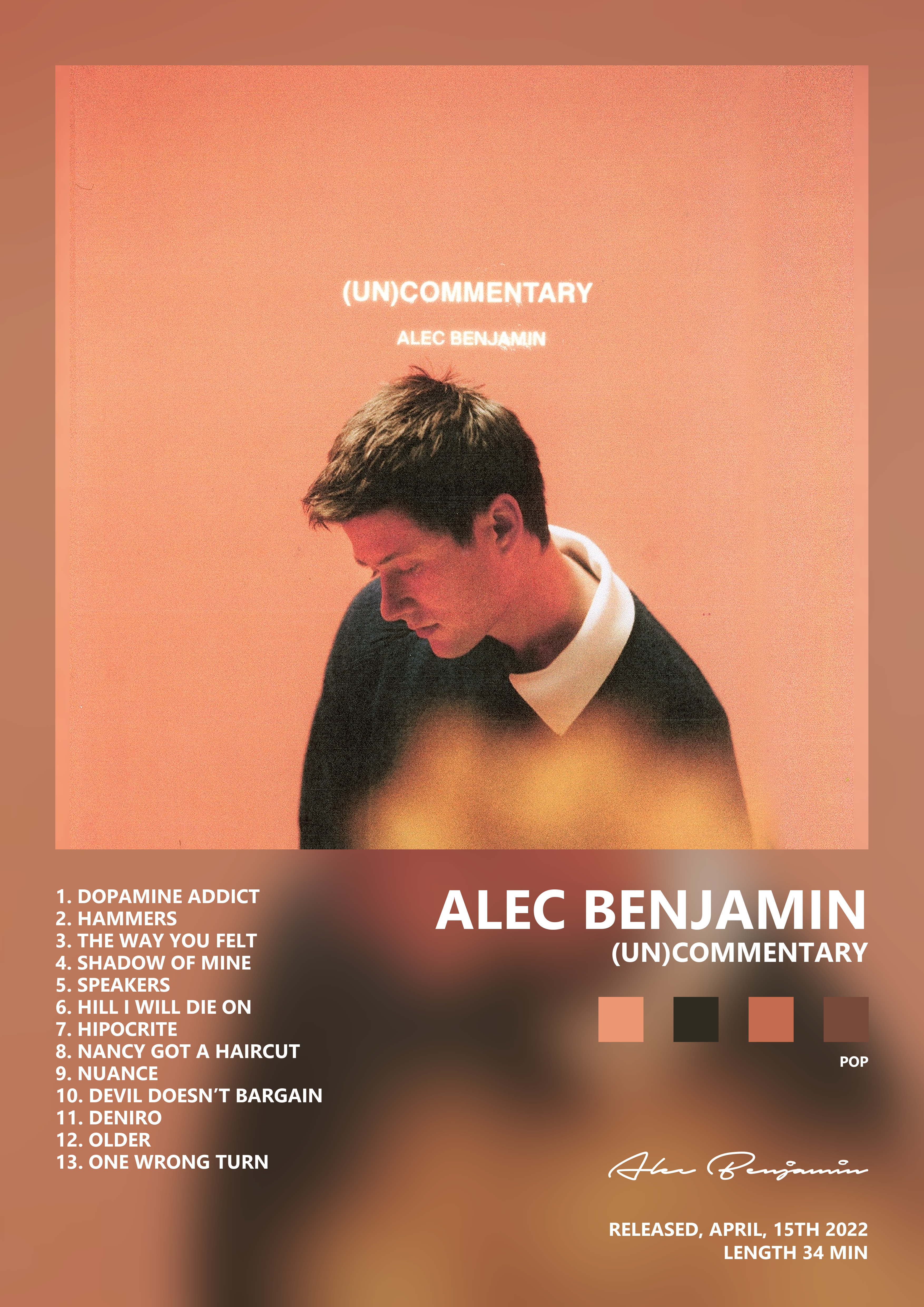 Music poster: Alec Benjamin - UnCommentary