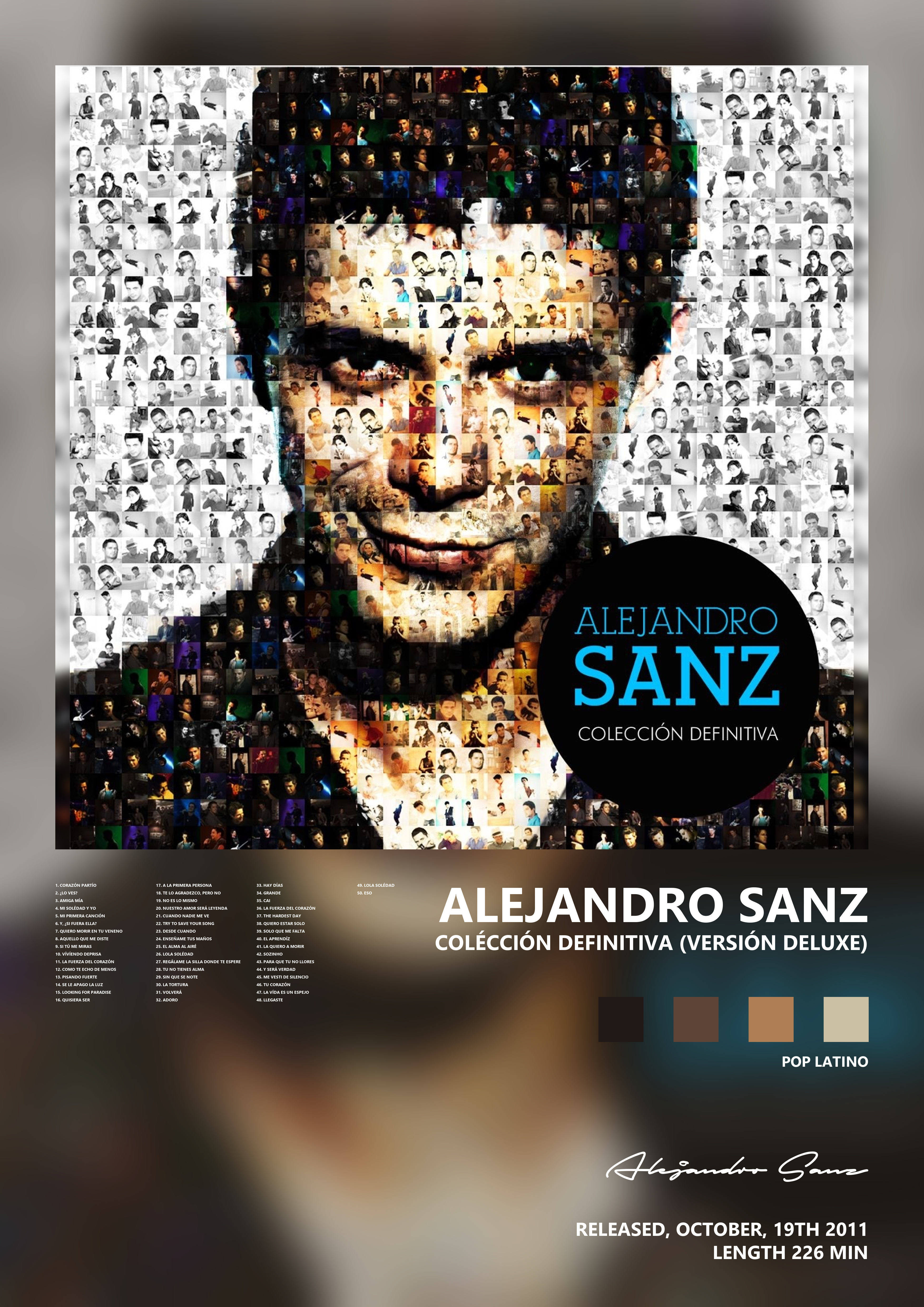 Music poster: Alejandro Sanz - Colécción Definitiva Versión Deluxe