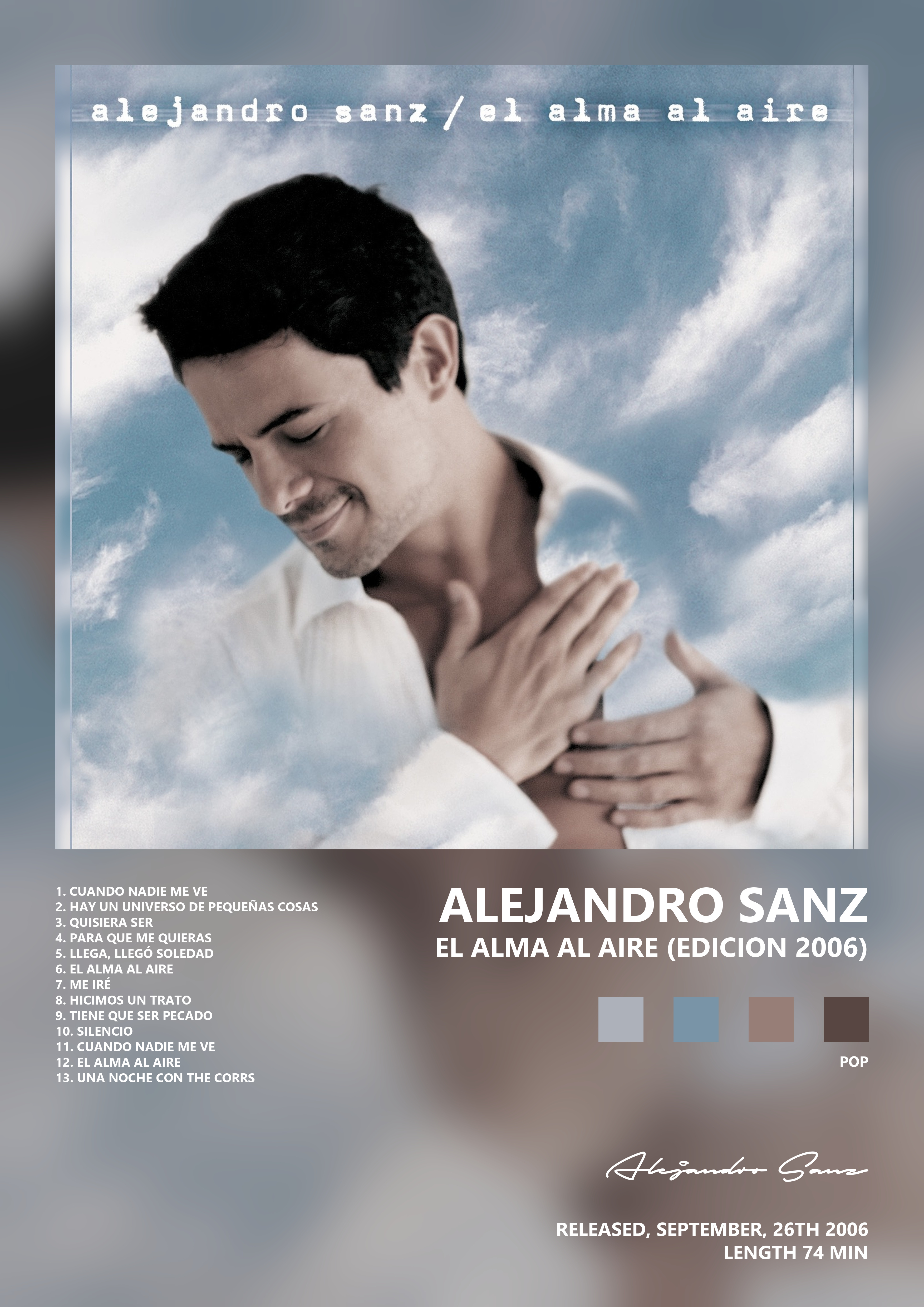 Music poster: Alejandro Sanz - El alma al aire Edicion 2006