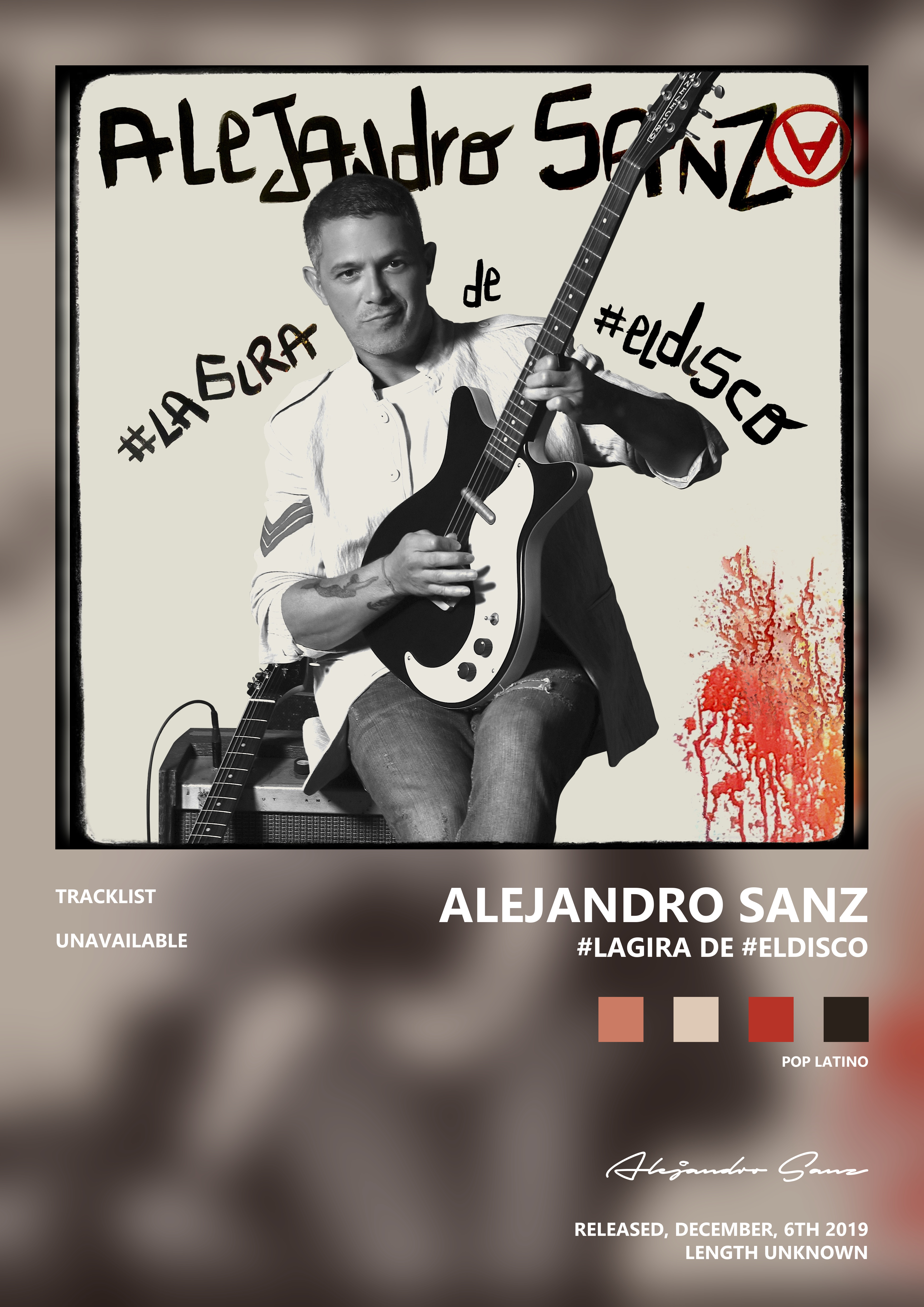 Music poster: Alejandro Sanz - LAGIRA de ELDISCO