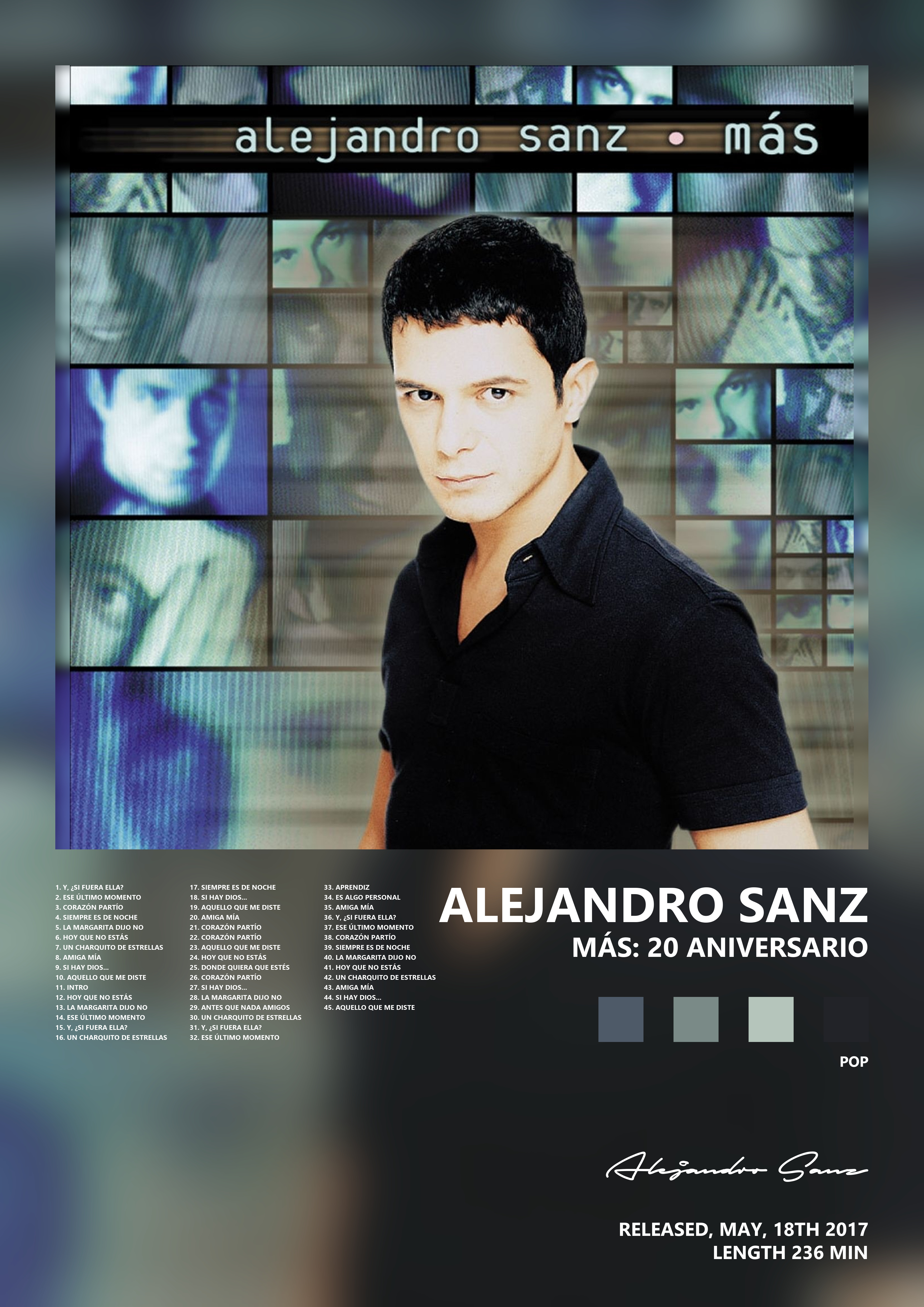 Music poster: Alejandro Sanz - Más 20 Aniversario