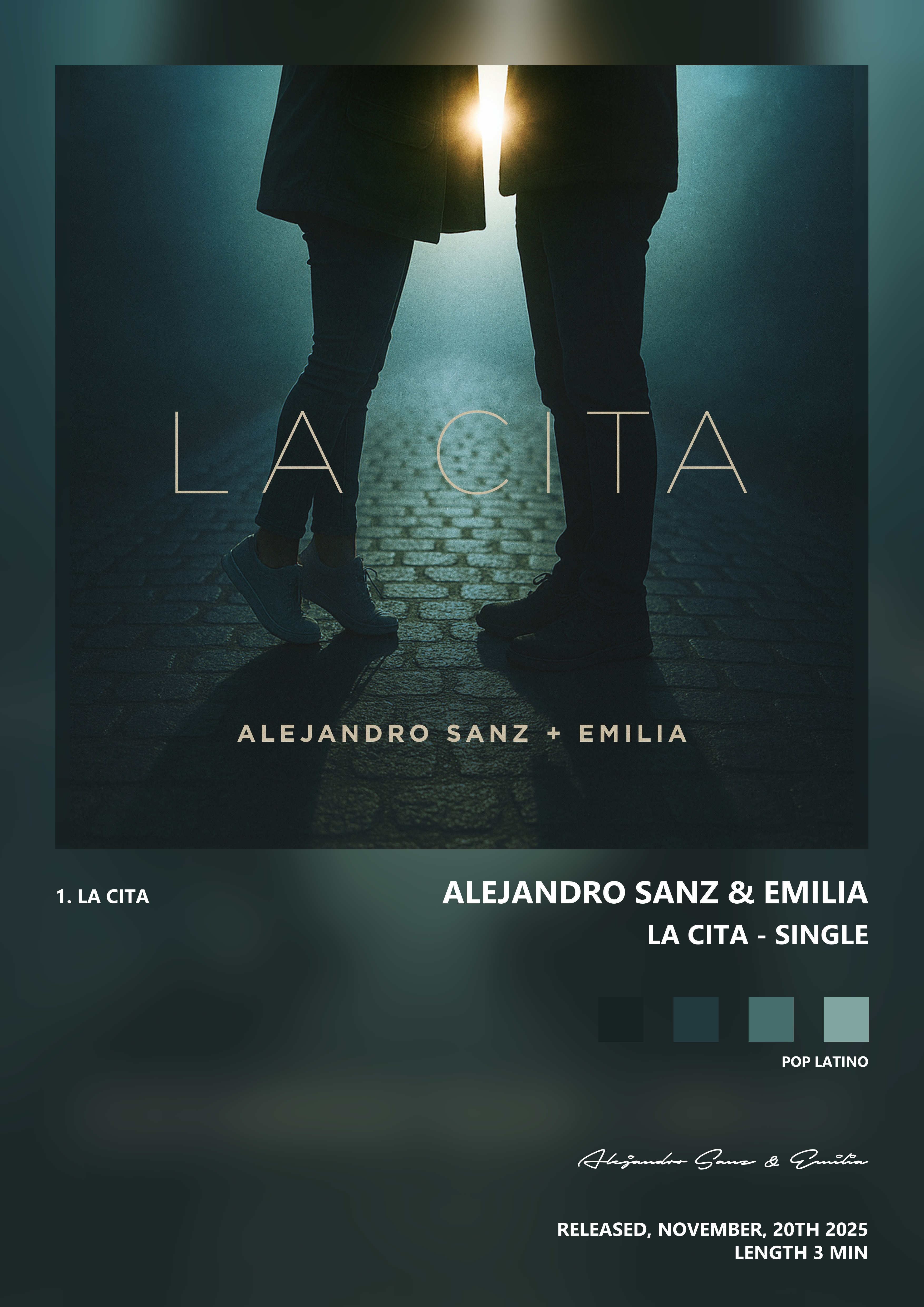 Music poster: Alejandro Sanz Emilia - La cita - Single