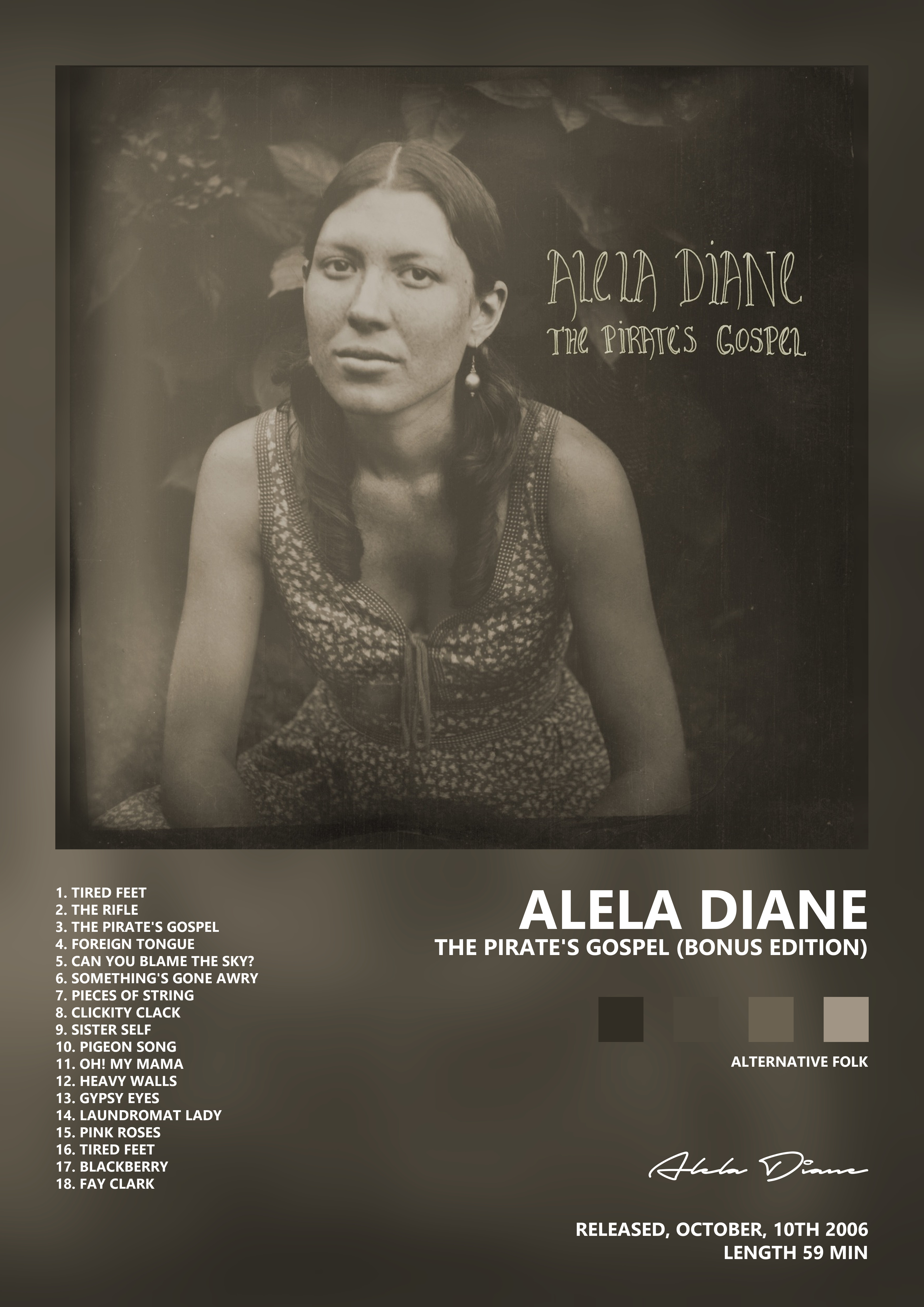 Music poster: Alela Diane - The Pirates Gospel Bonus Edition