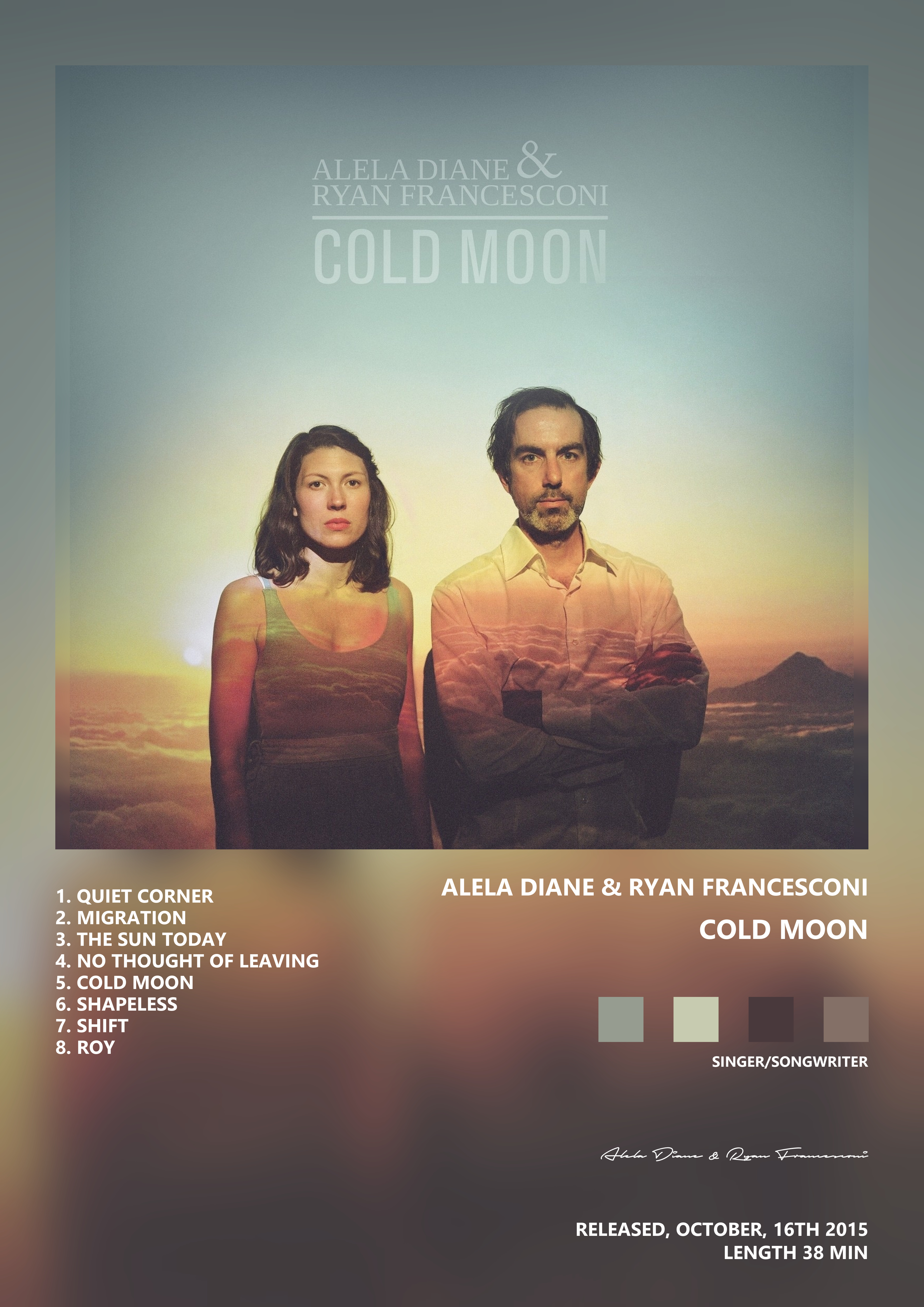 Music poster: Alela Diane Ryan Francesconi - Cold Moon