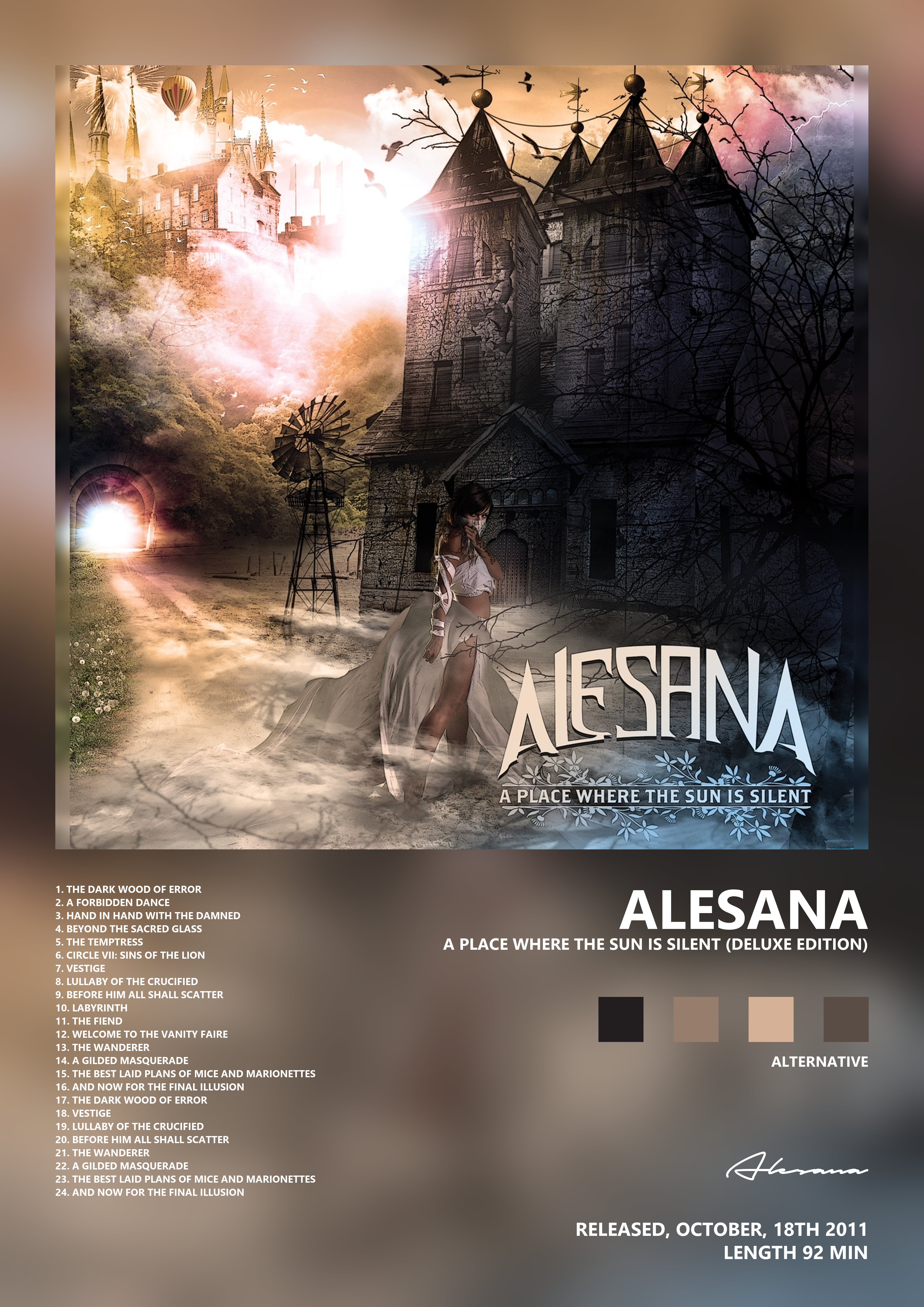 Music poster: Alesana - A Place Where the Sun Is Silent Deluxe Edition
