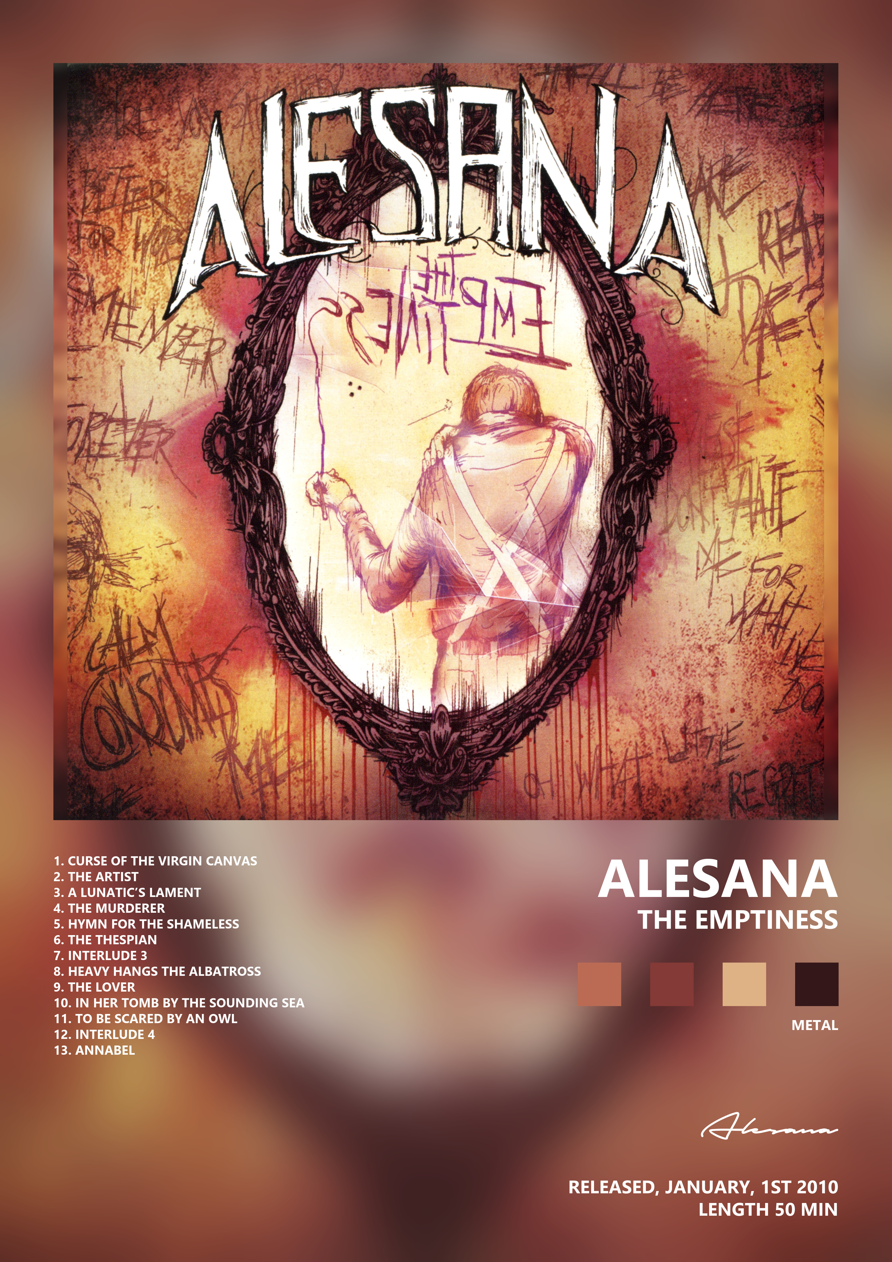 Music poster: Alesana - The Emptiness