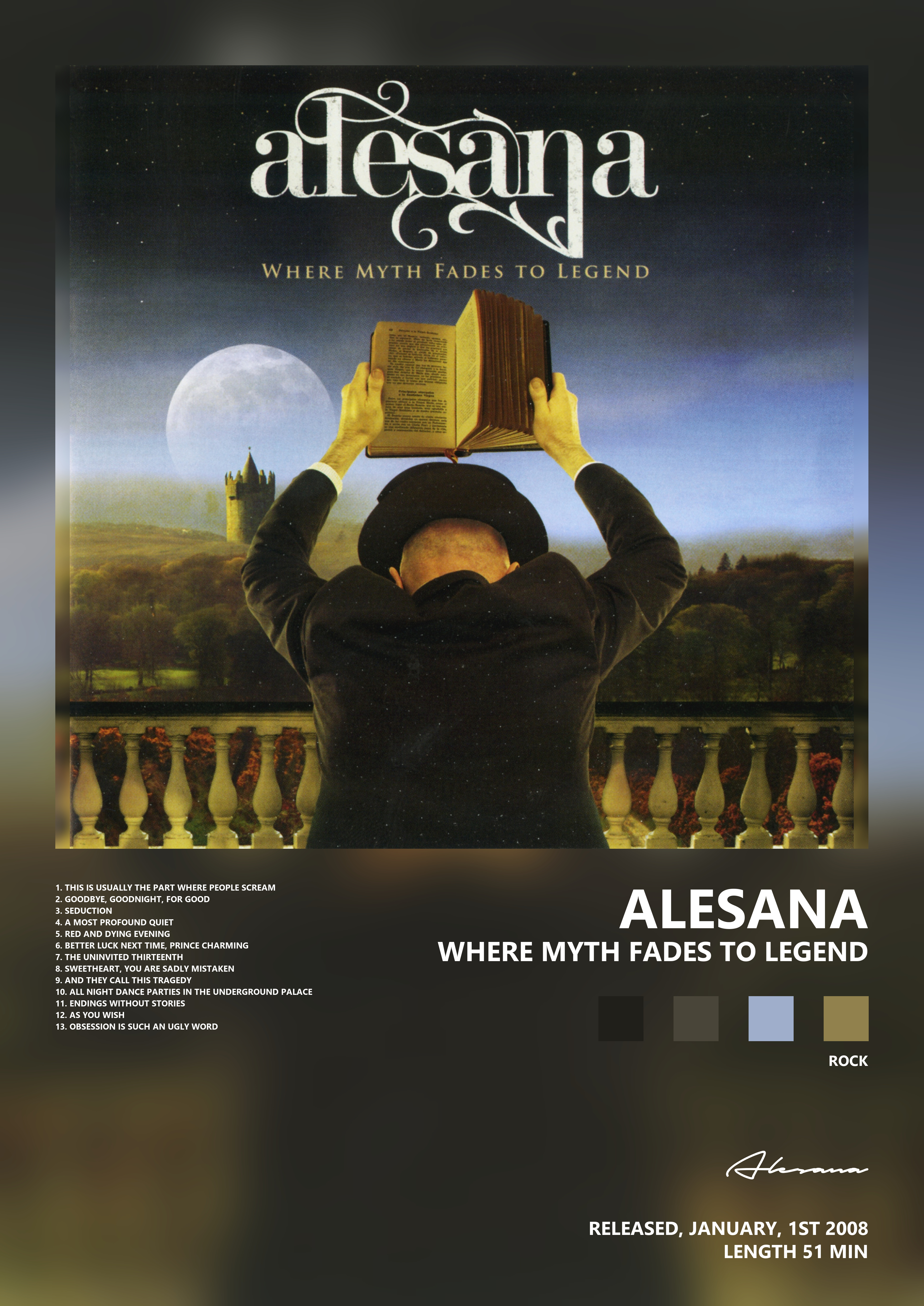 Music poster: Alesana - Where Myth Fades to Legend