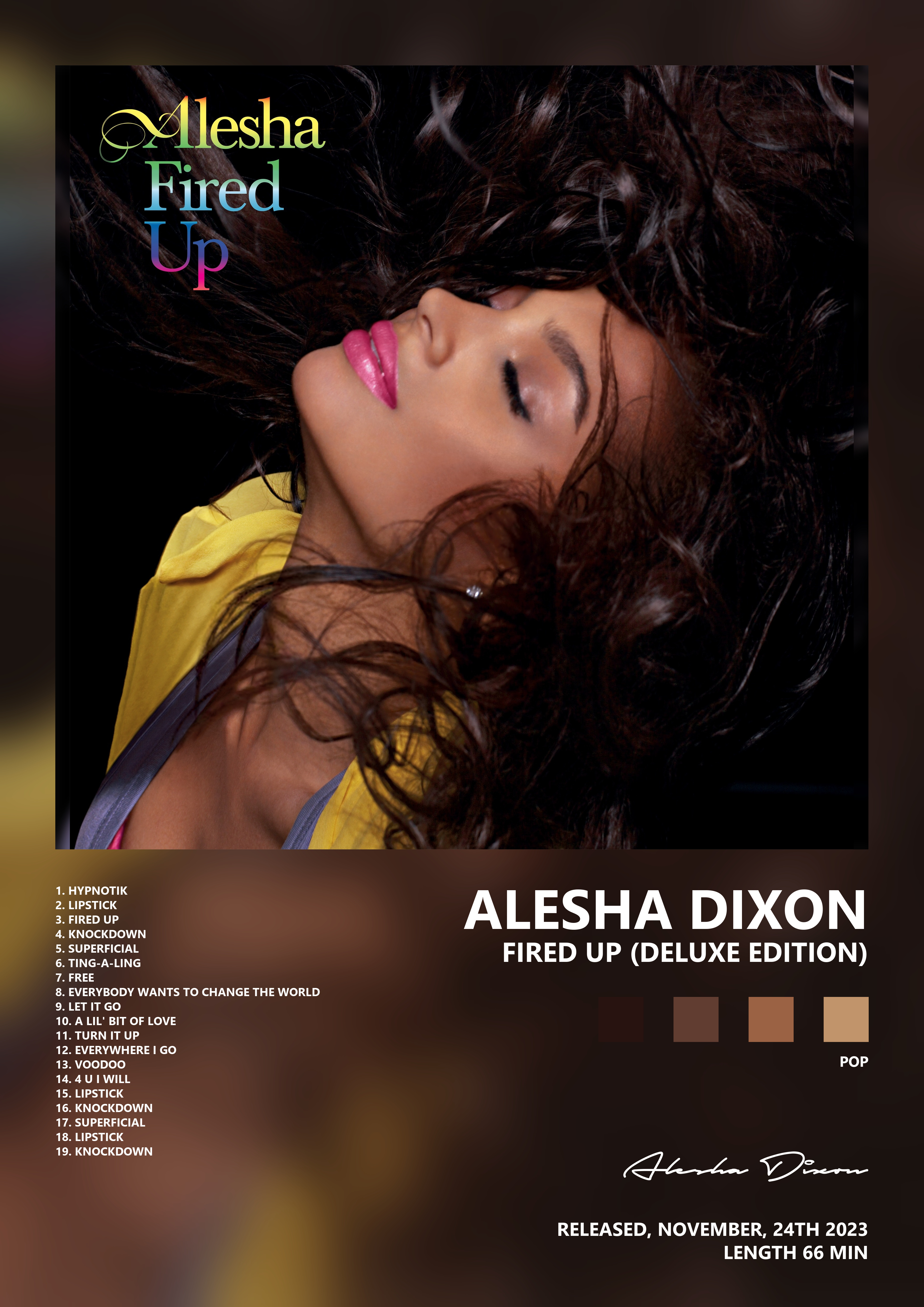 Music poster: Alesha Dixon - Fired Up Deluxe Edition