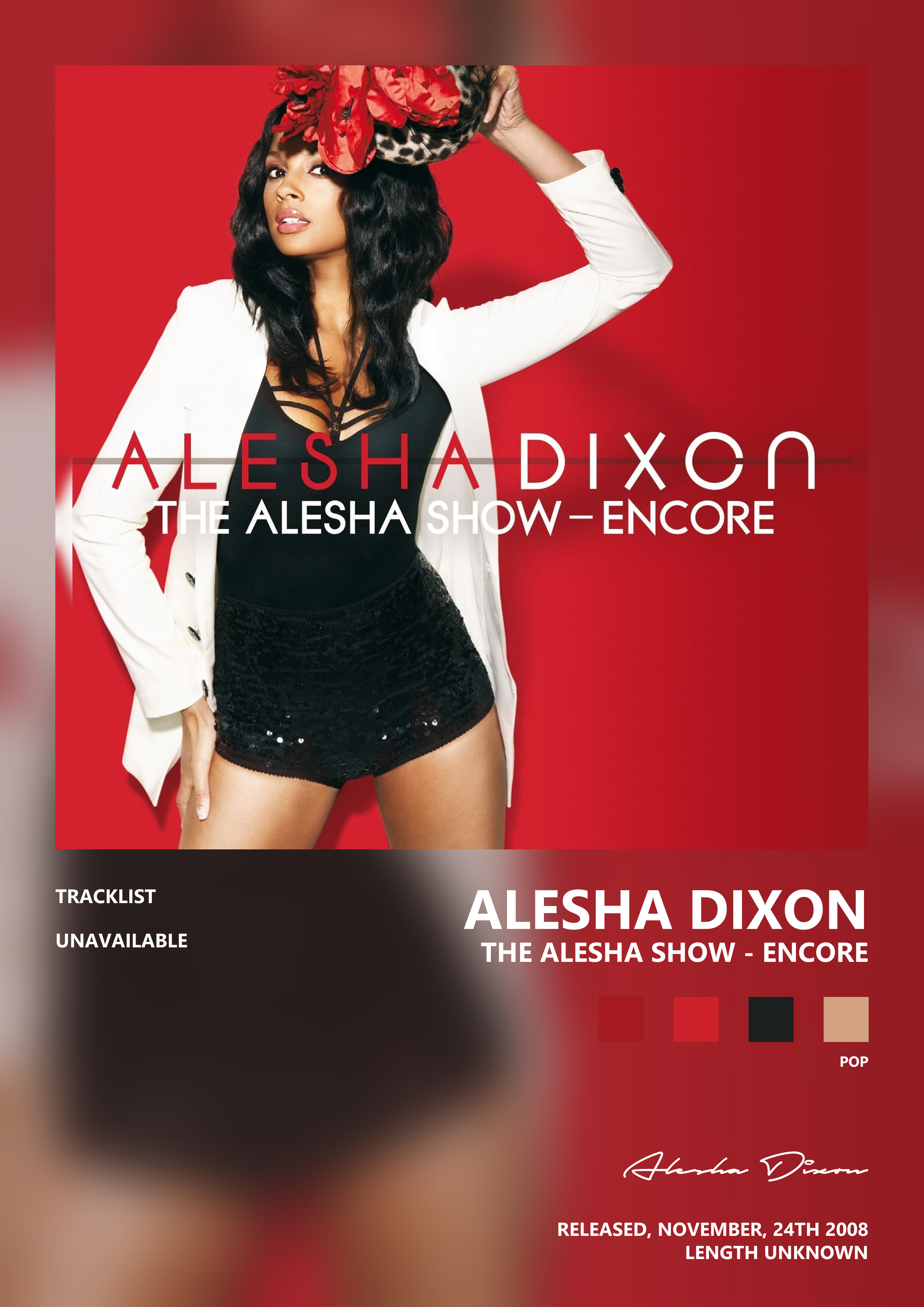 Music poster: Alesha Dixon - The Alesha Show - Encore