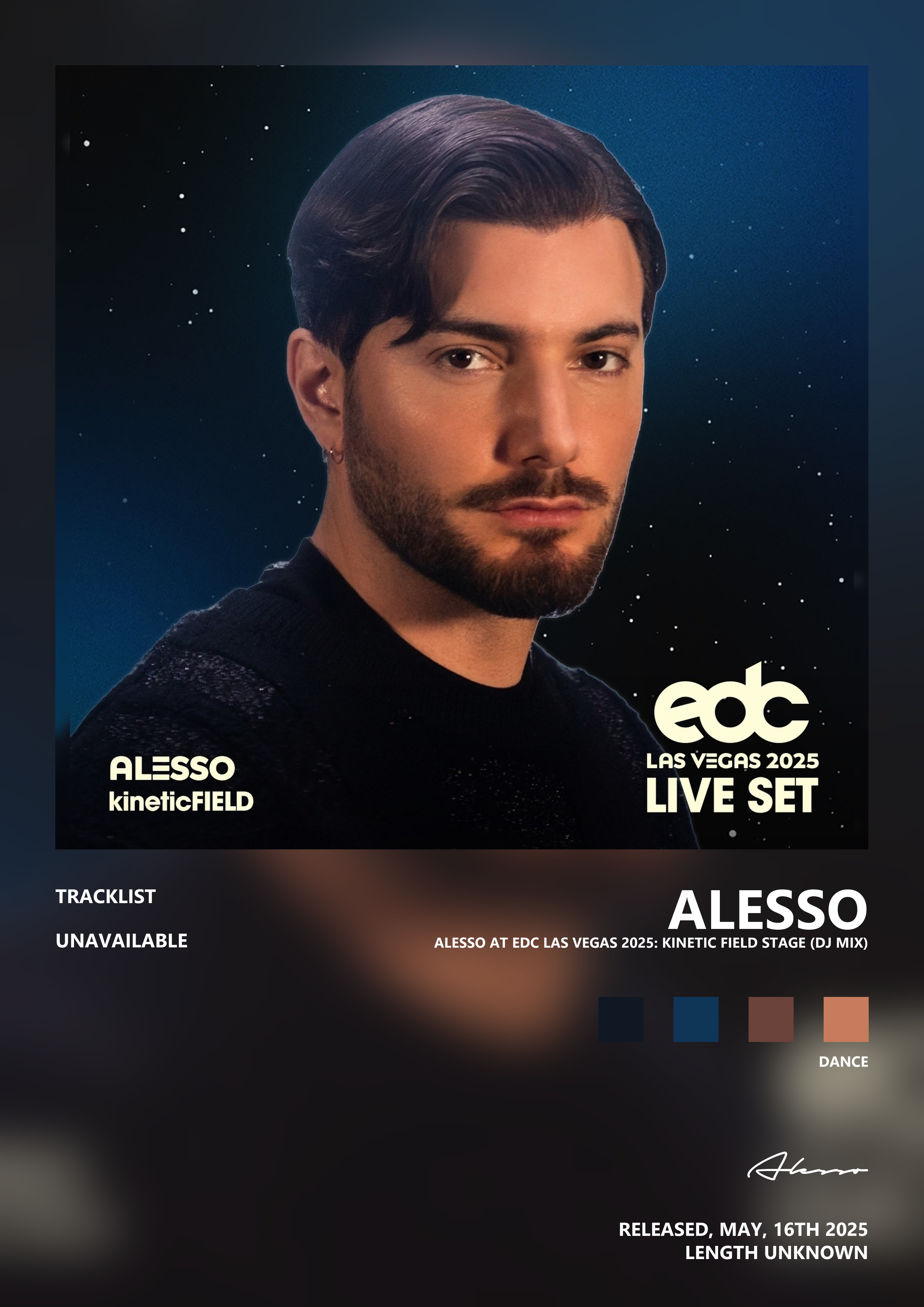 Music poster: Alesso - Alesso at EDC Las Vegas 2025 Kinetic Field Stage DJ Mix