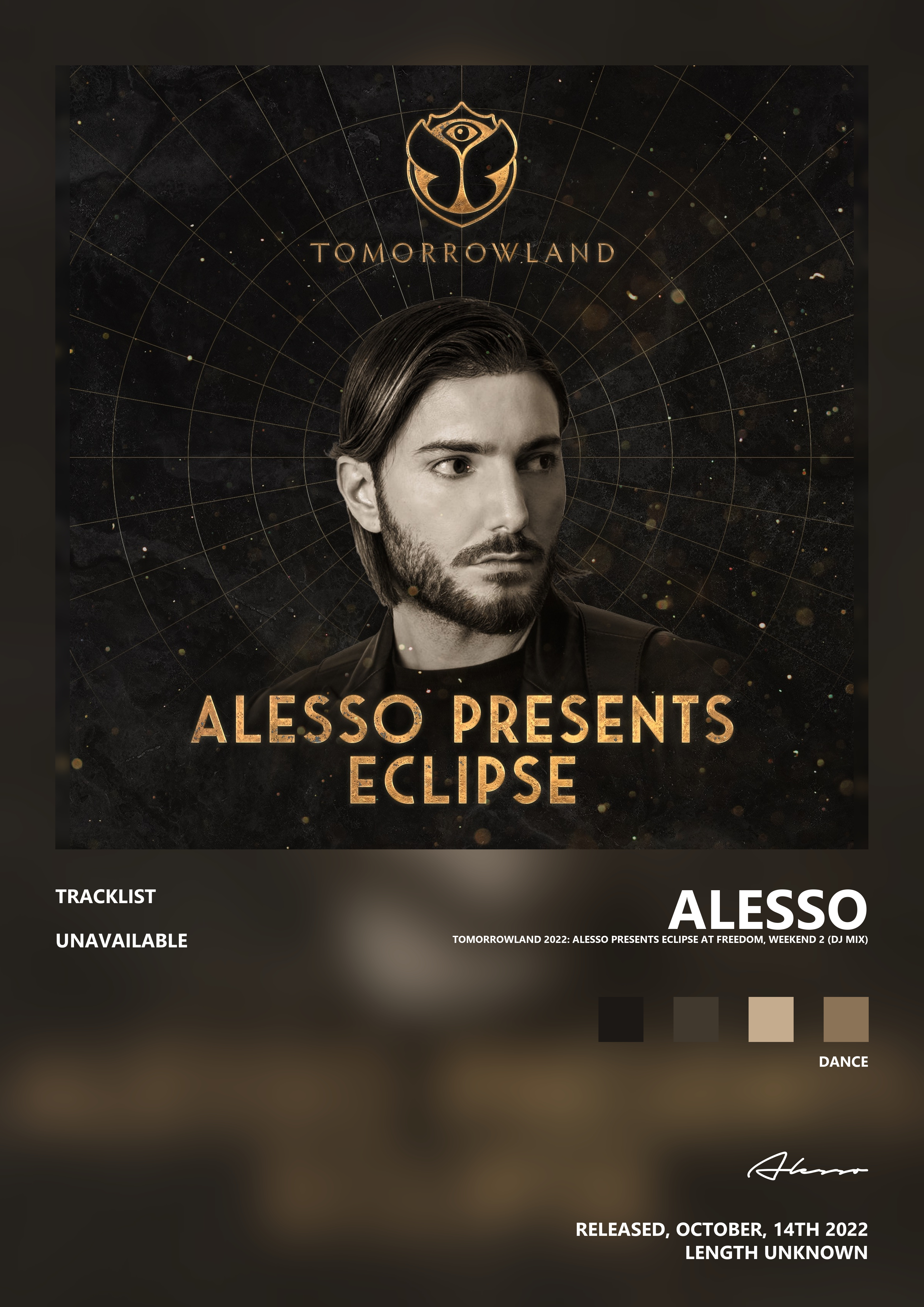 Music poster: Alesso - Tomorrowland 2022 Alesso Presents Eclipse at Freedom Weekend 2 DJ Mix