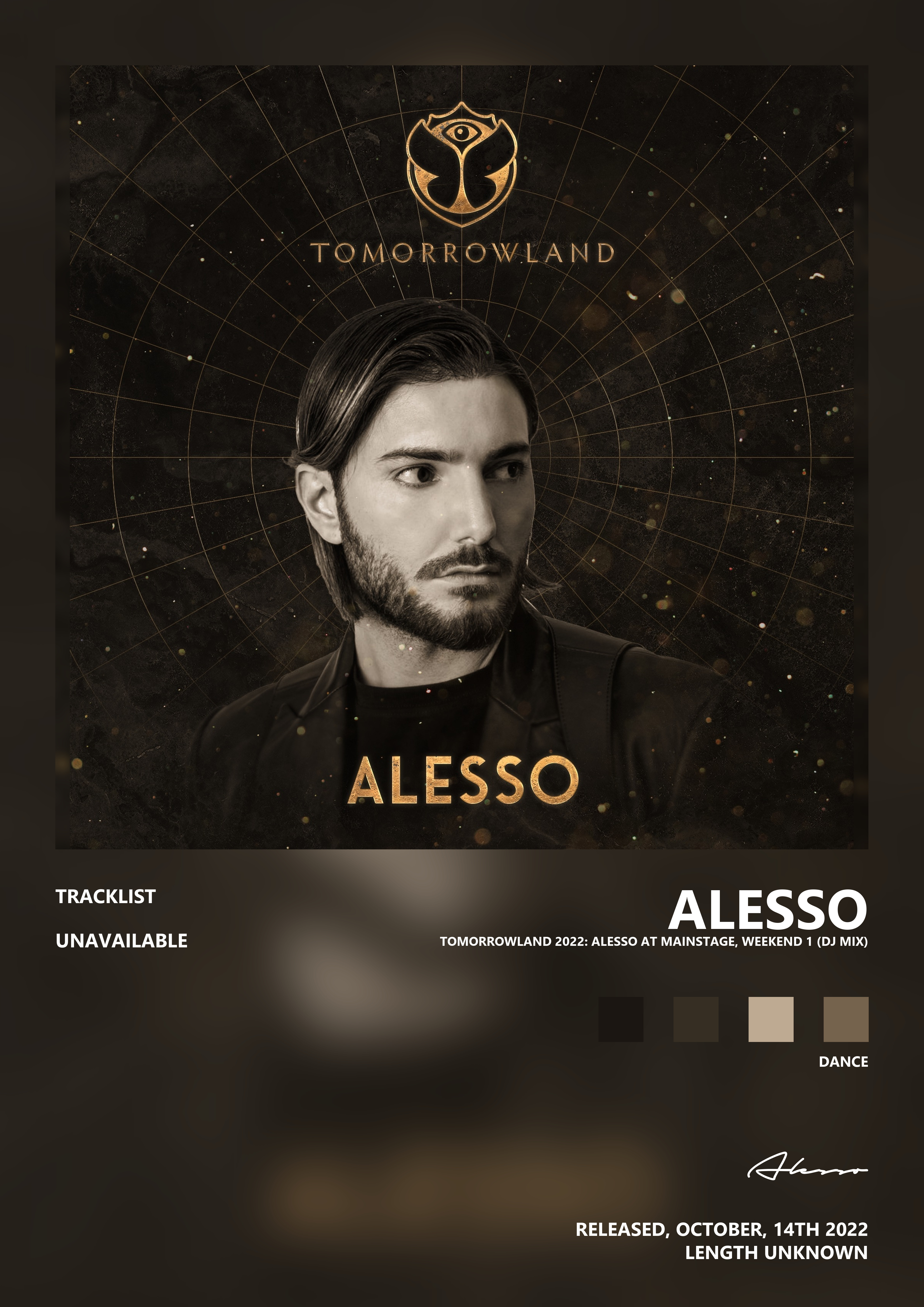 Music poster: Alesso - Tomorrowland 2022 Alesso at Mainstage Weekend 1 DJ Mix