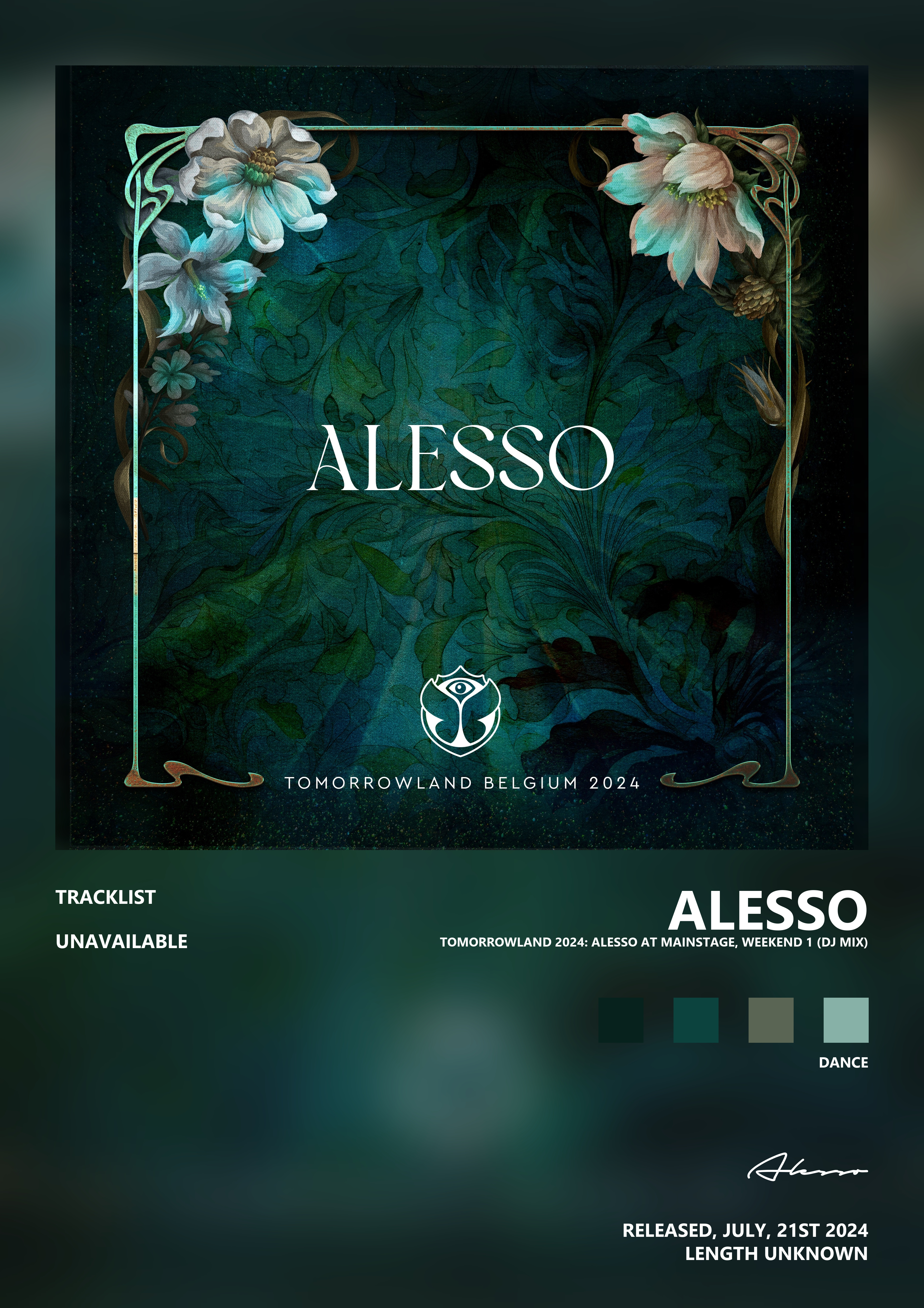 Music poster: Alesso - Tomorrowland 2024 Alesso at Mainstage Weekend 1 DJ Mix