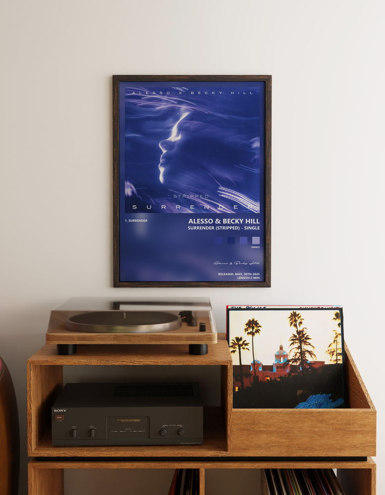 Music poster: Alesso Becky Hill - Surrender Stripped - Single