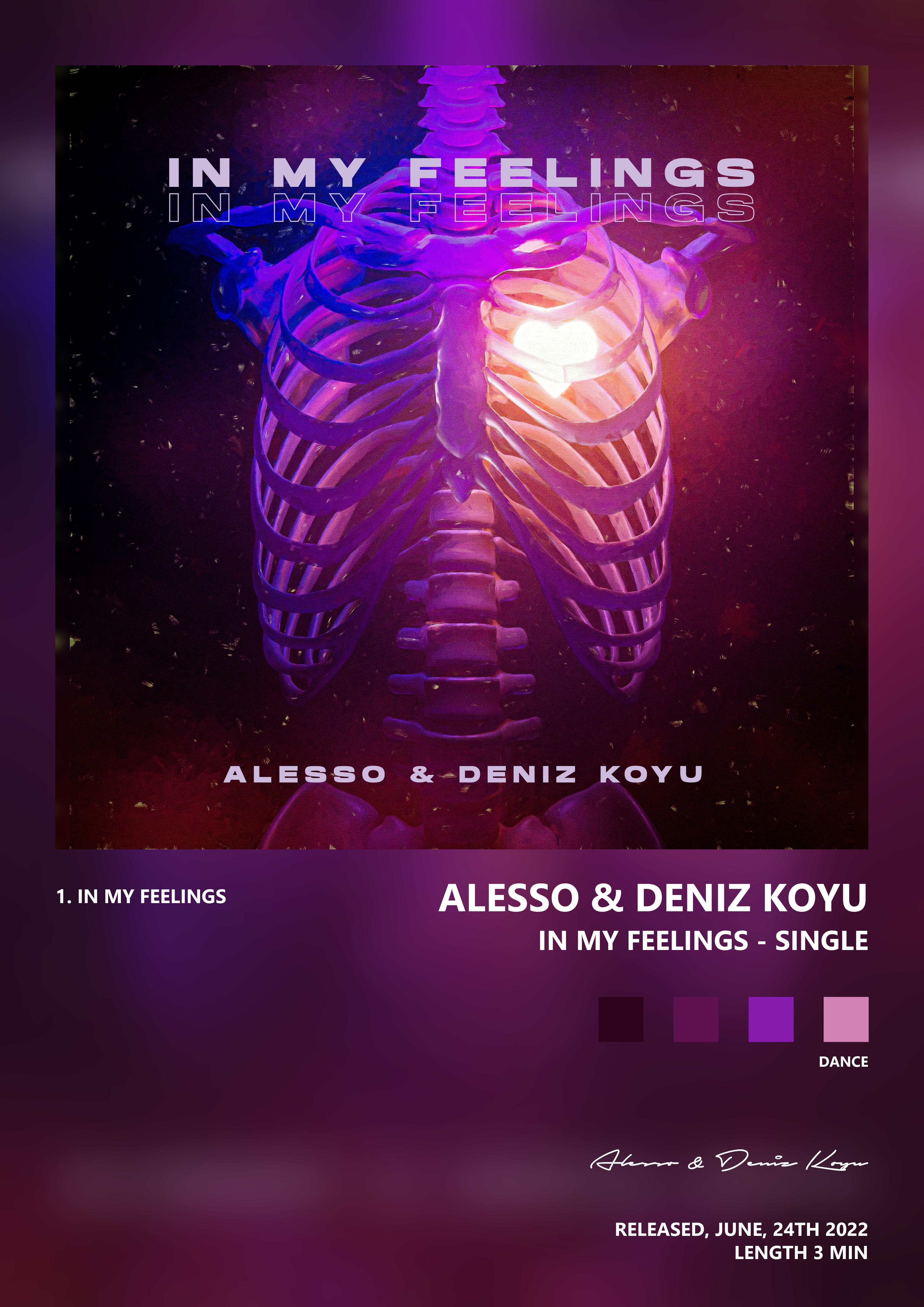 Music poster: Alesso Deniz Koyu - In My Feelings - Single