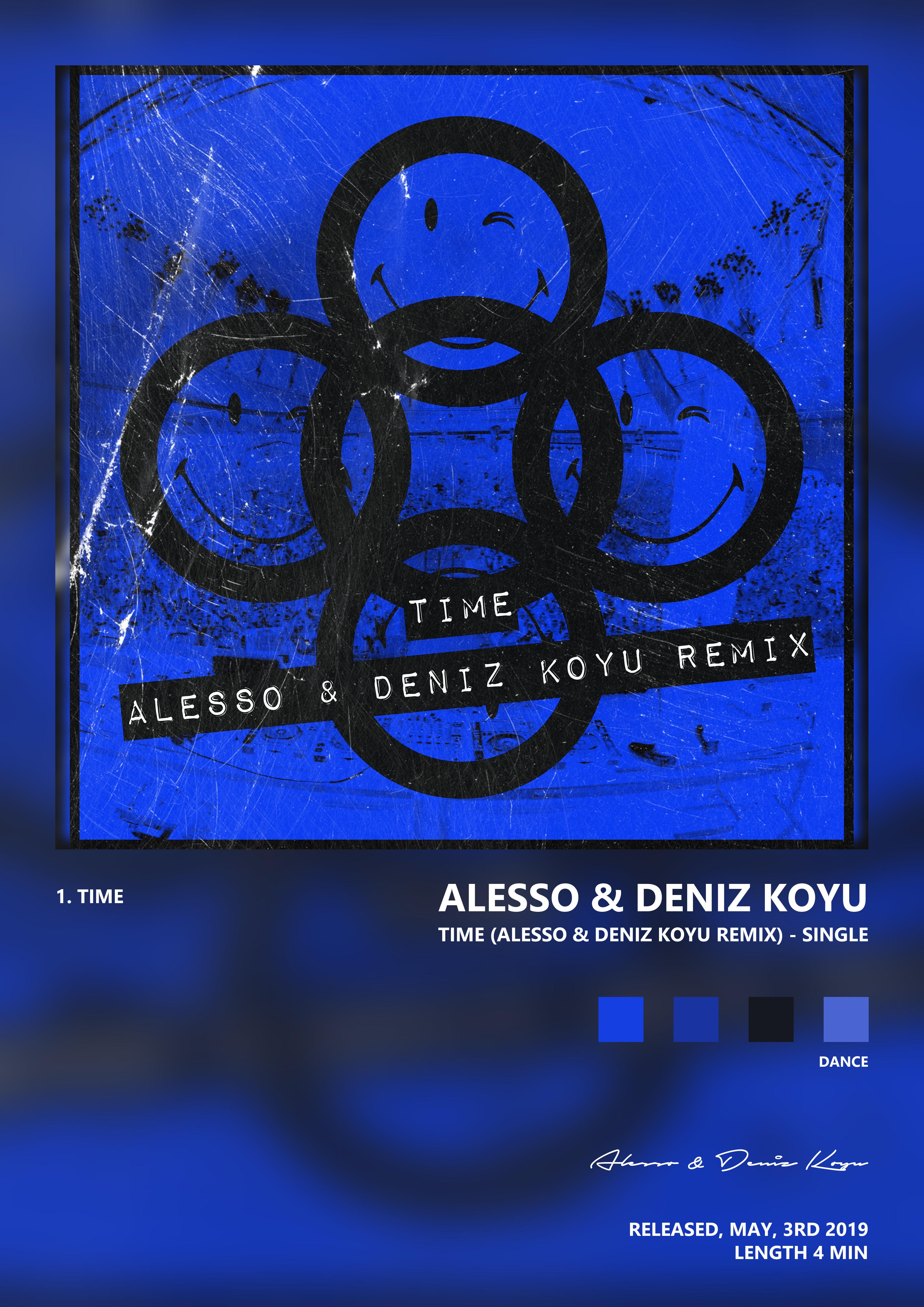 Music poster: Alesso Deniz Koyu - TIME Alesso Deniz Koyu Remix - Single