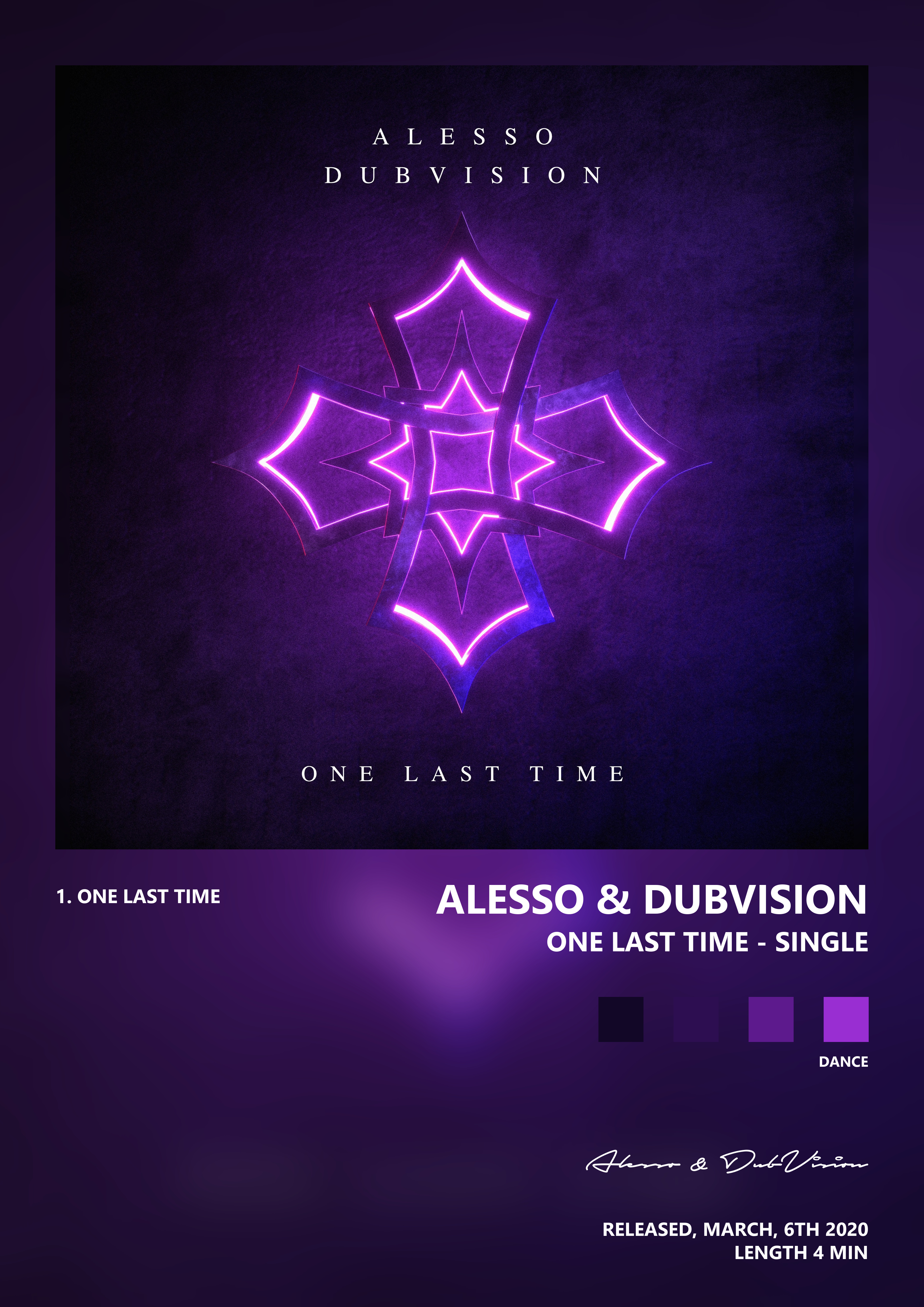 Music poster: Alesso DubVision - One Last Time - Single