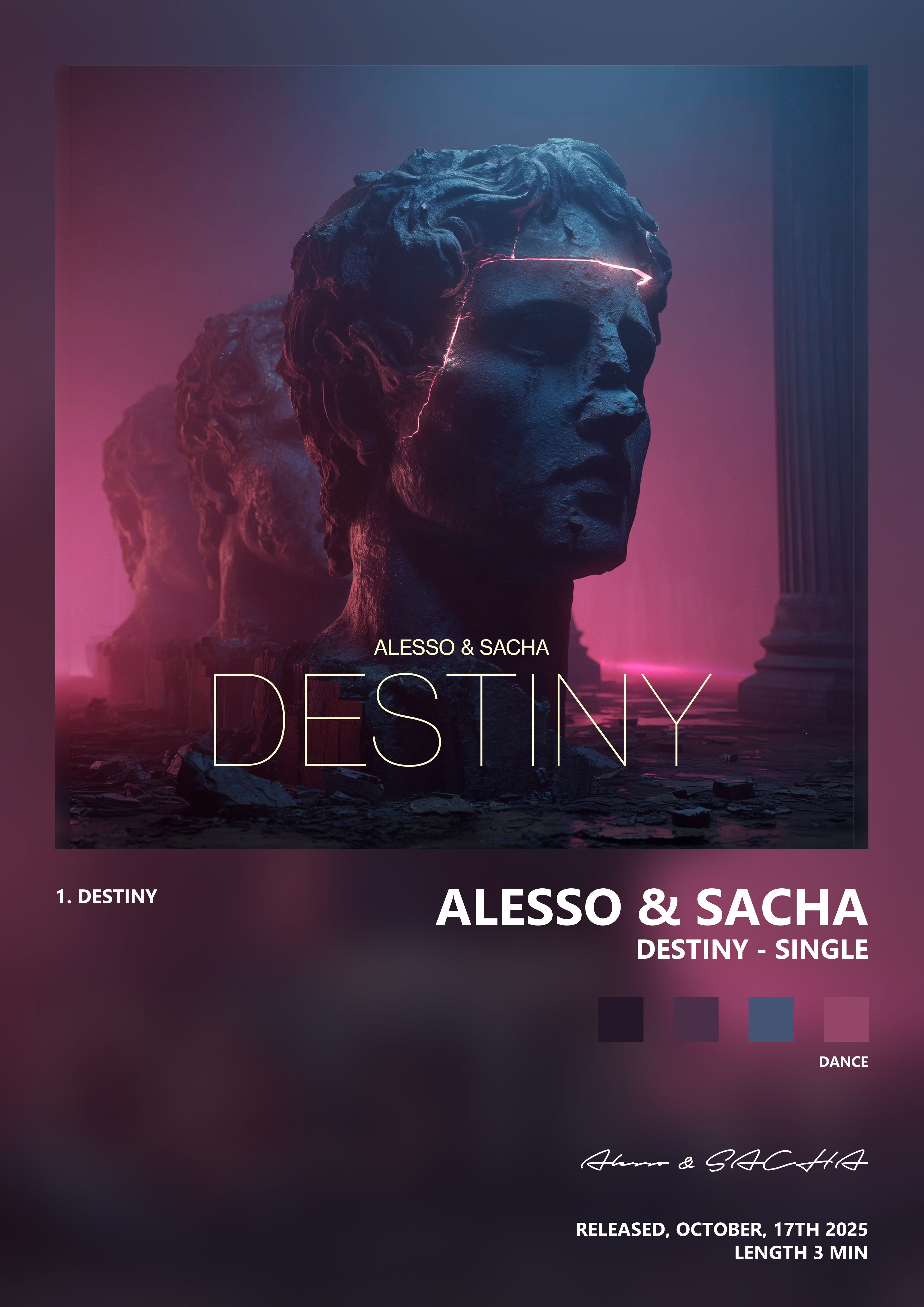 Music poster: Alesso SACHA - Destiny - Single