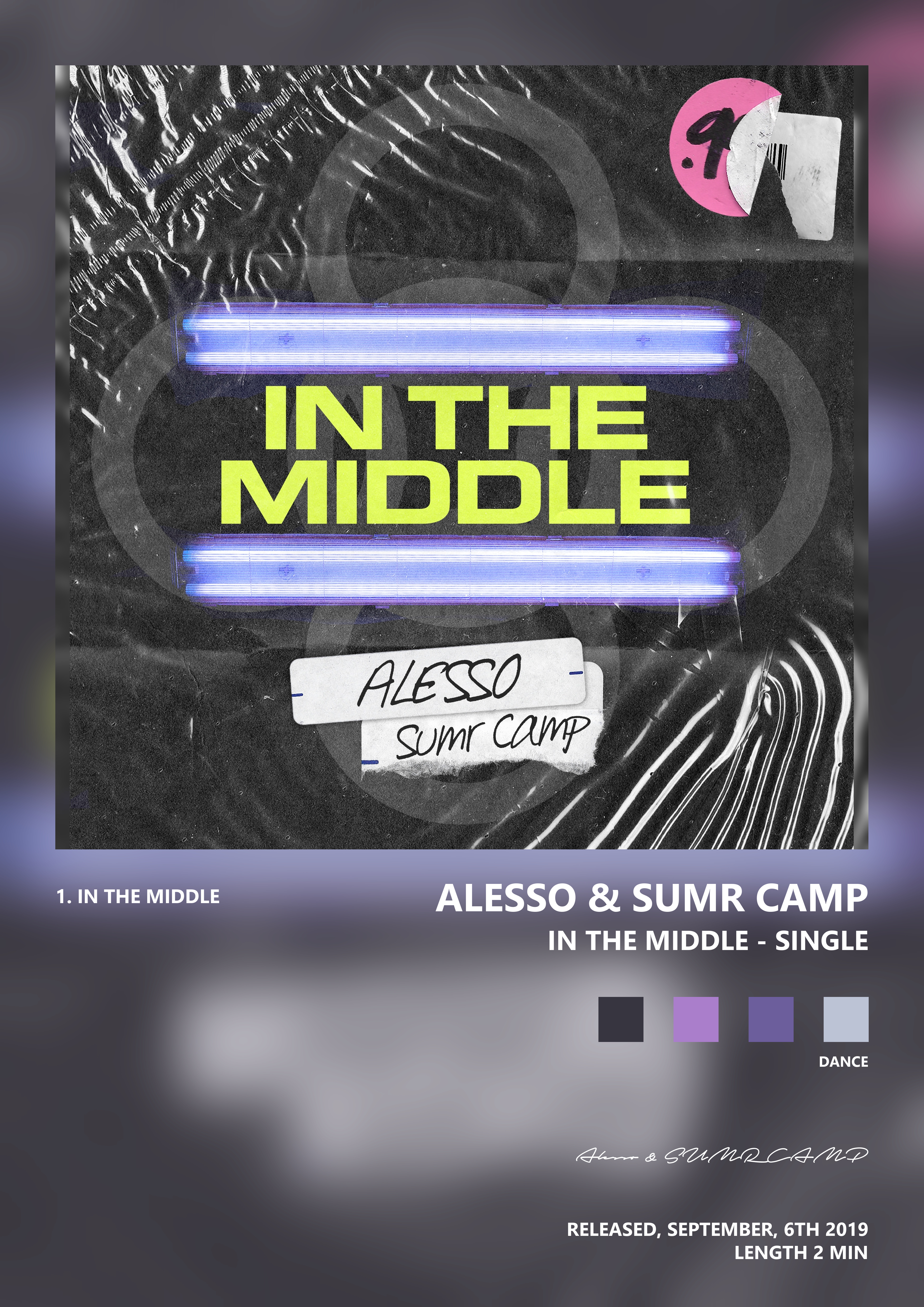 Music poster: Alesso SUMR CAMP - In the Middle - Single