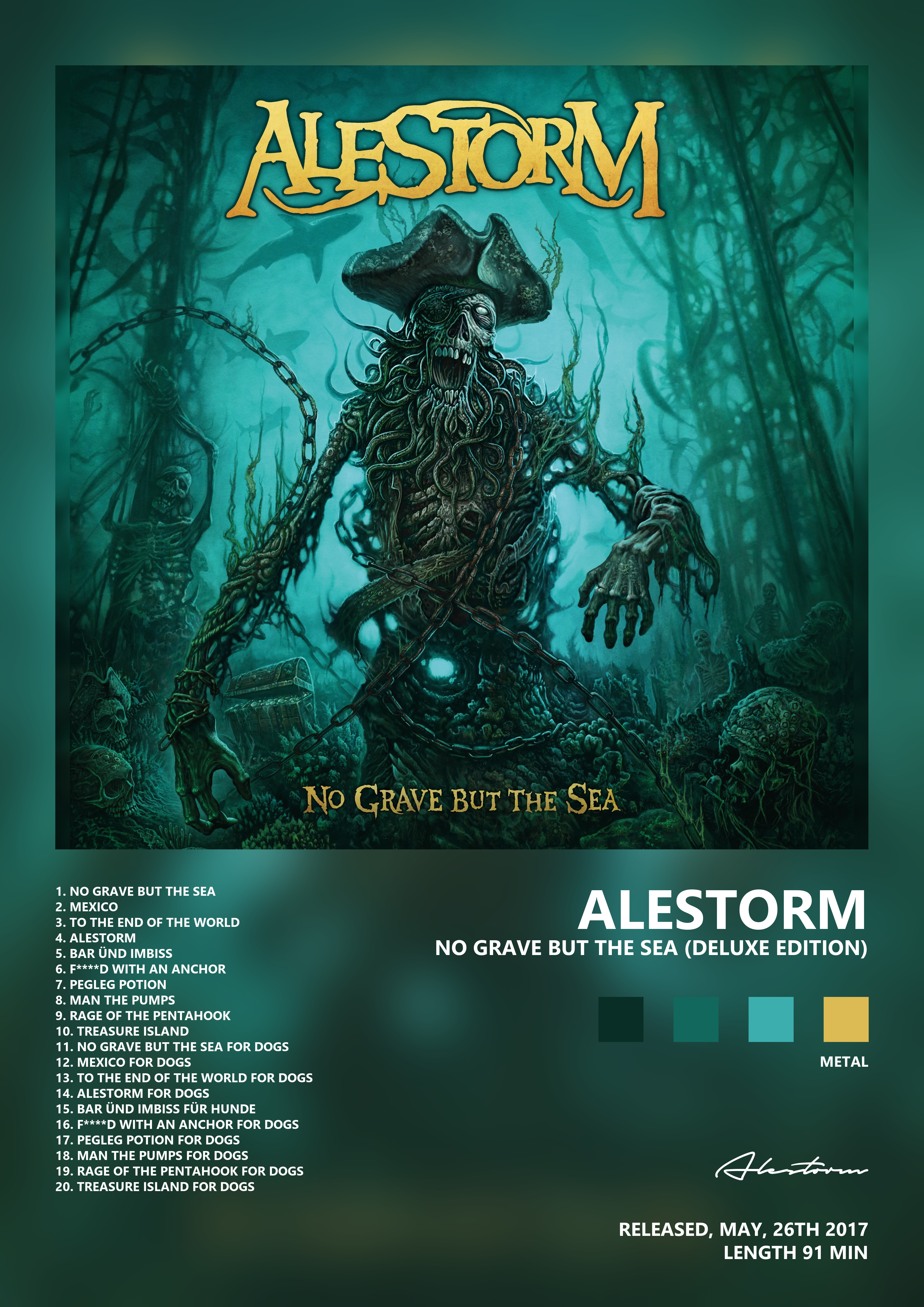 Music poster: Alestorm - No Grave but the Sea Deluxe Edition