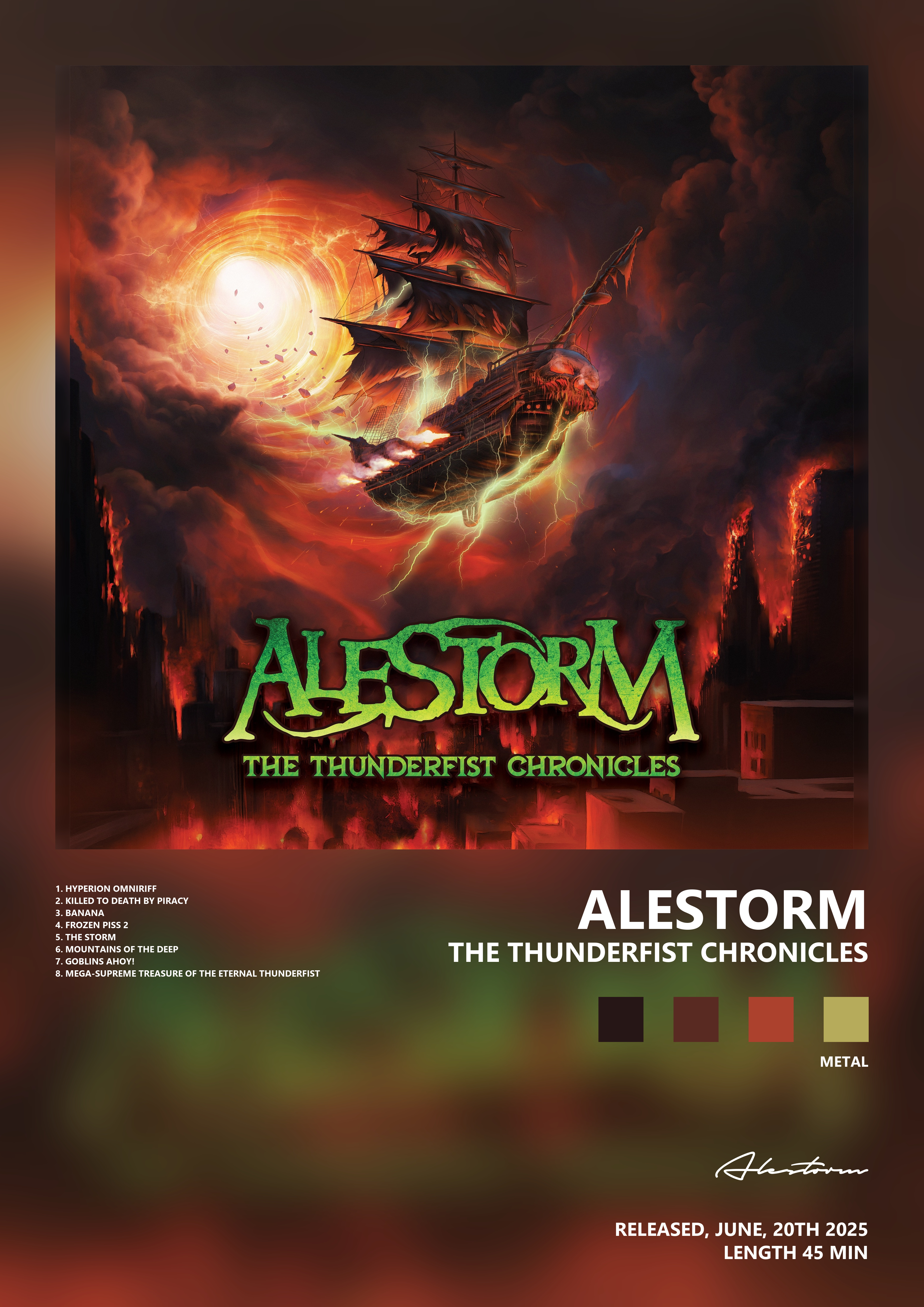 Music poster: Alestorm - The Thunderfist Chronicles