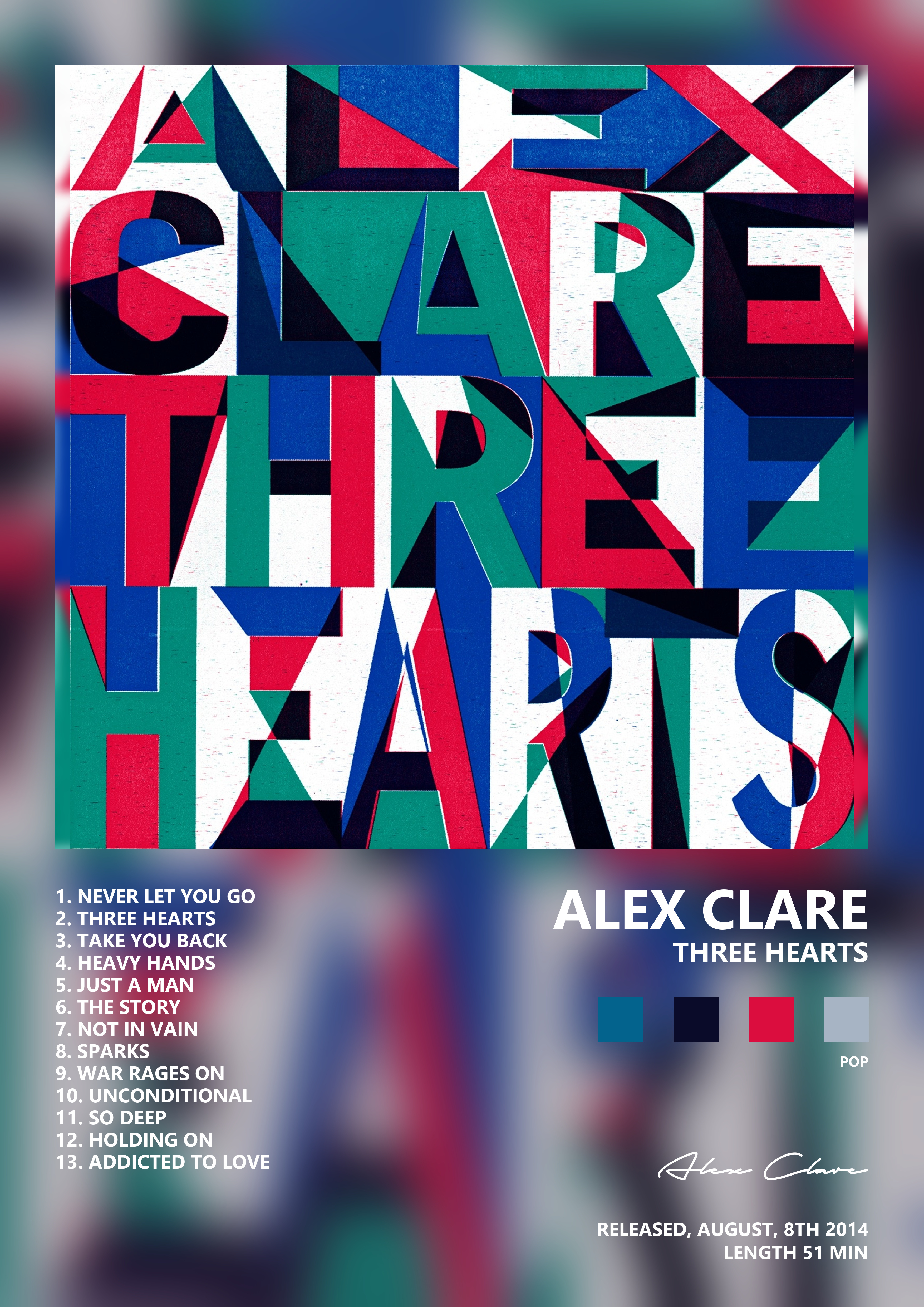 Music poster: Alex Clare - Three Hearts