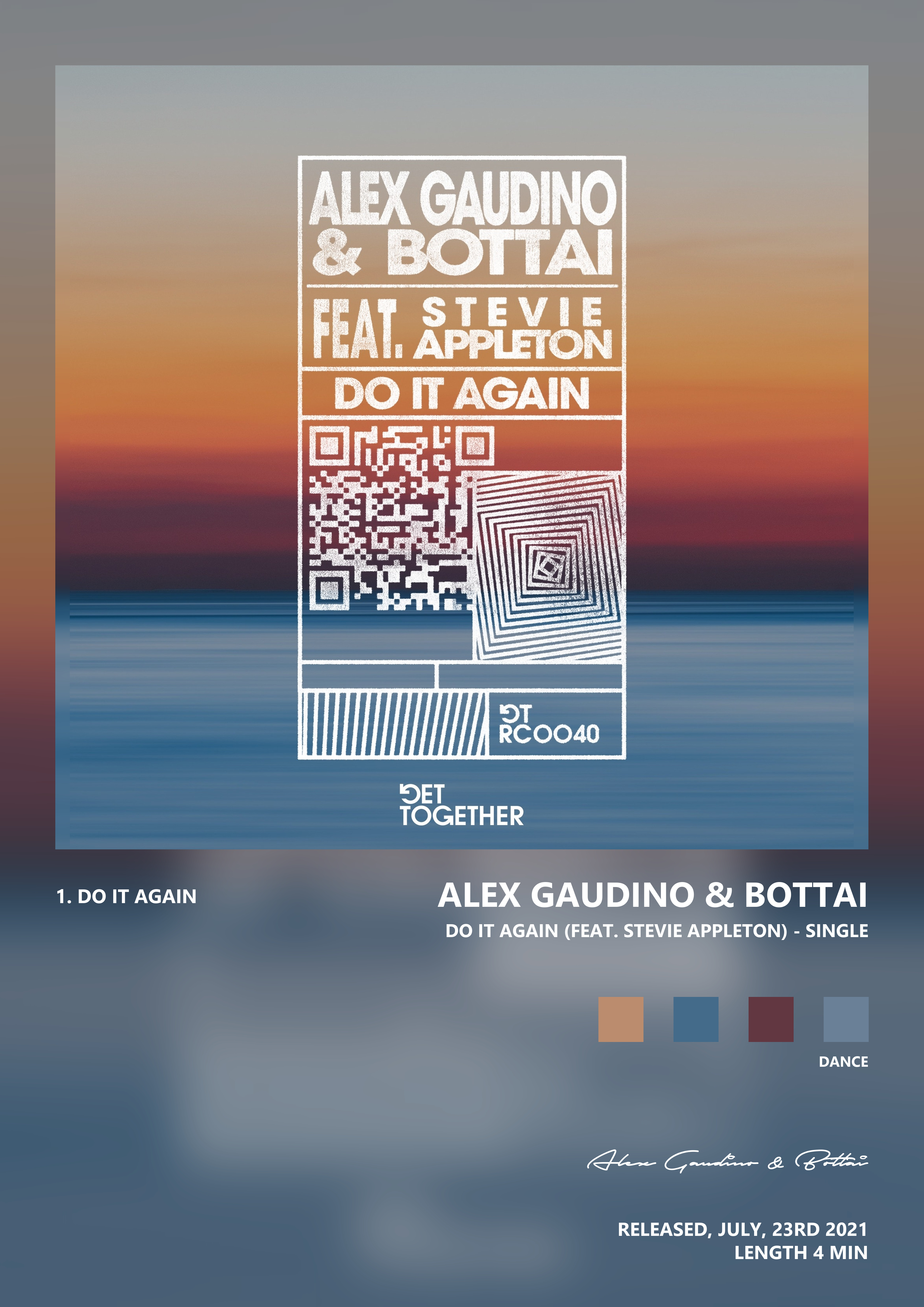 Music poster: Alex Gaudino Bottai - Do It Again feat Stevie Appleton - Single