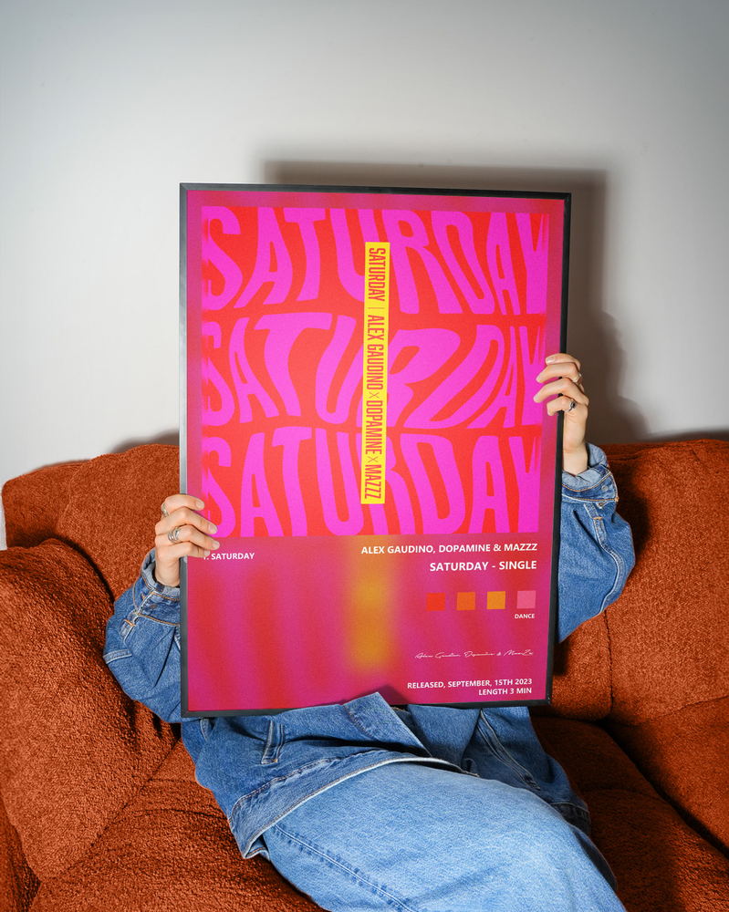 Music poster: Alex Gaudino Dopamine MazZz - Saturday - Single
