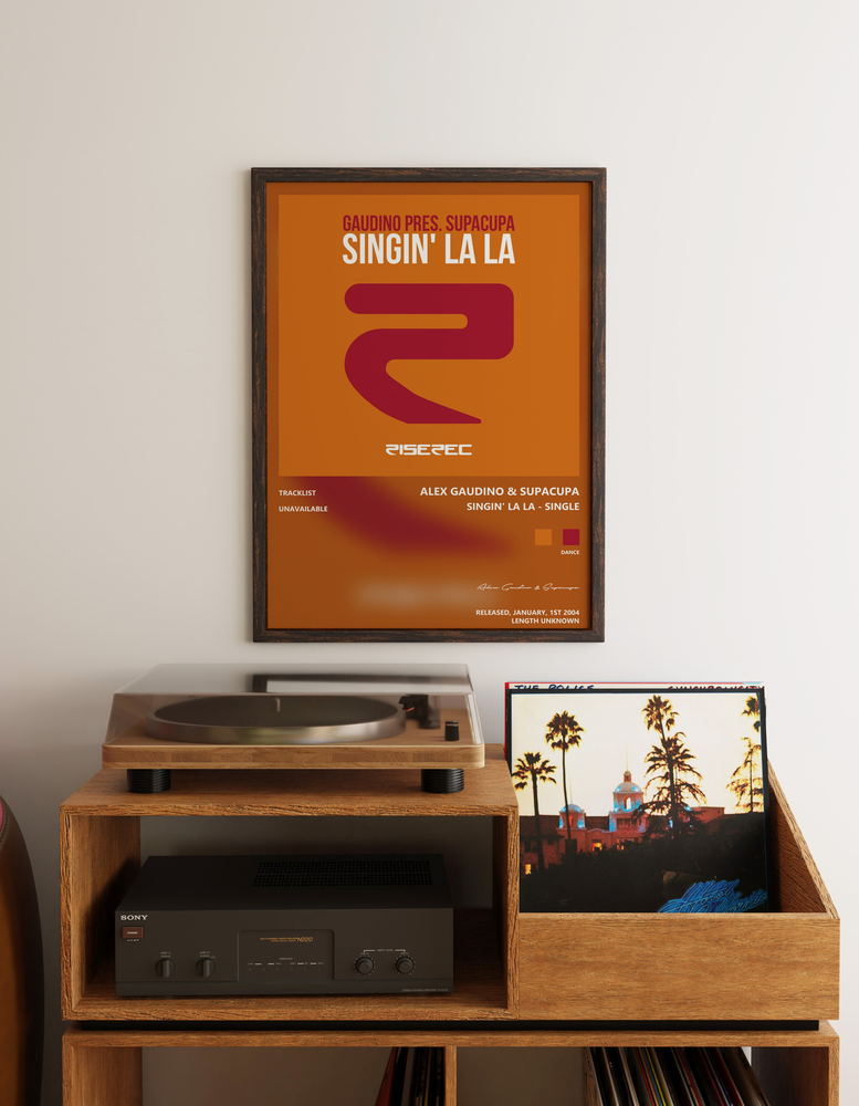 Music poster: Alex Gaudino Supacupa - Singin La La - Single