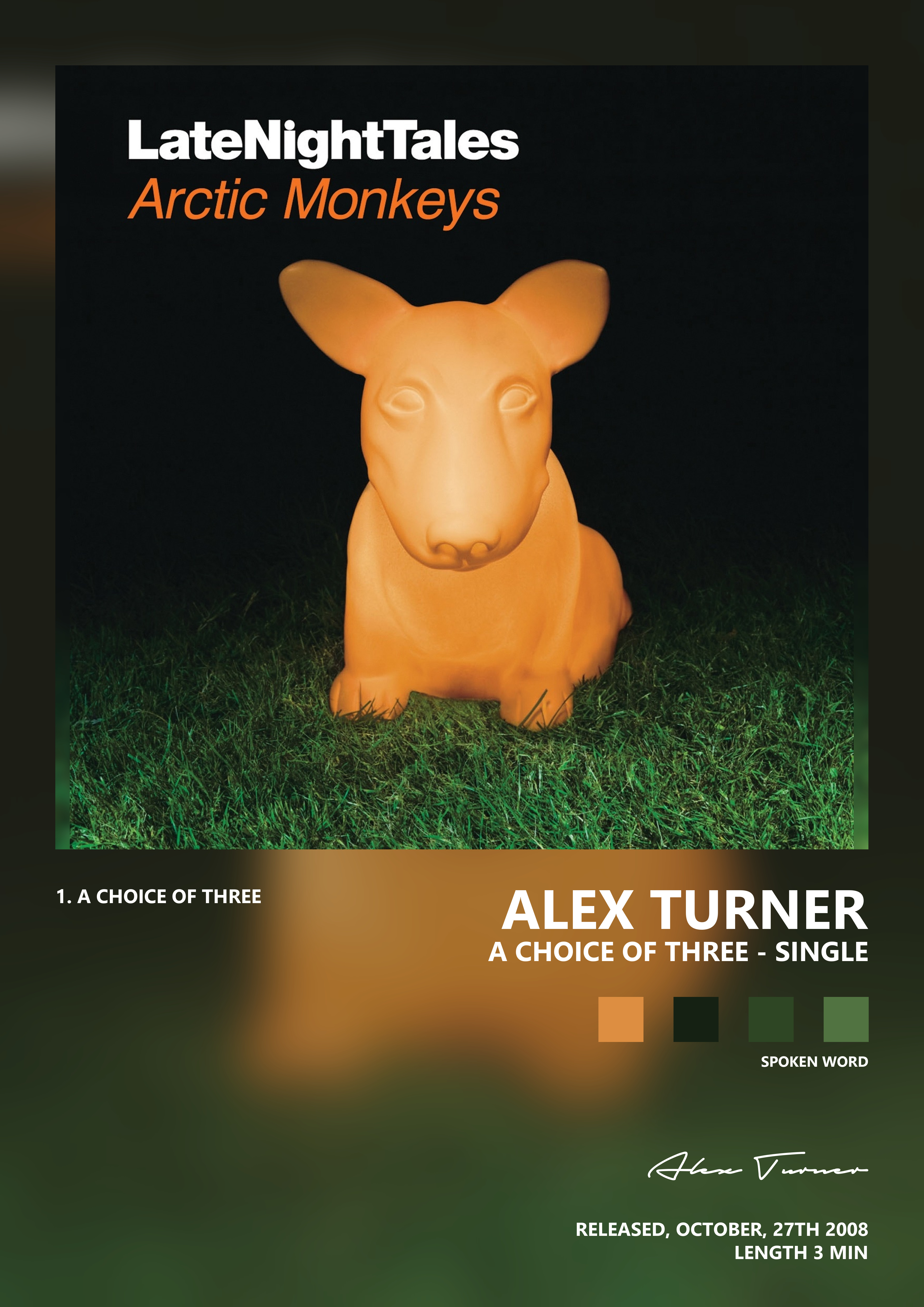 Music poster: Alex Turner - A Choice of Three - Single