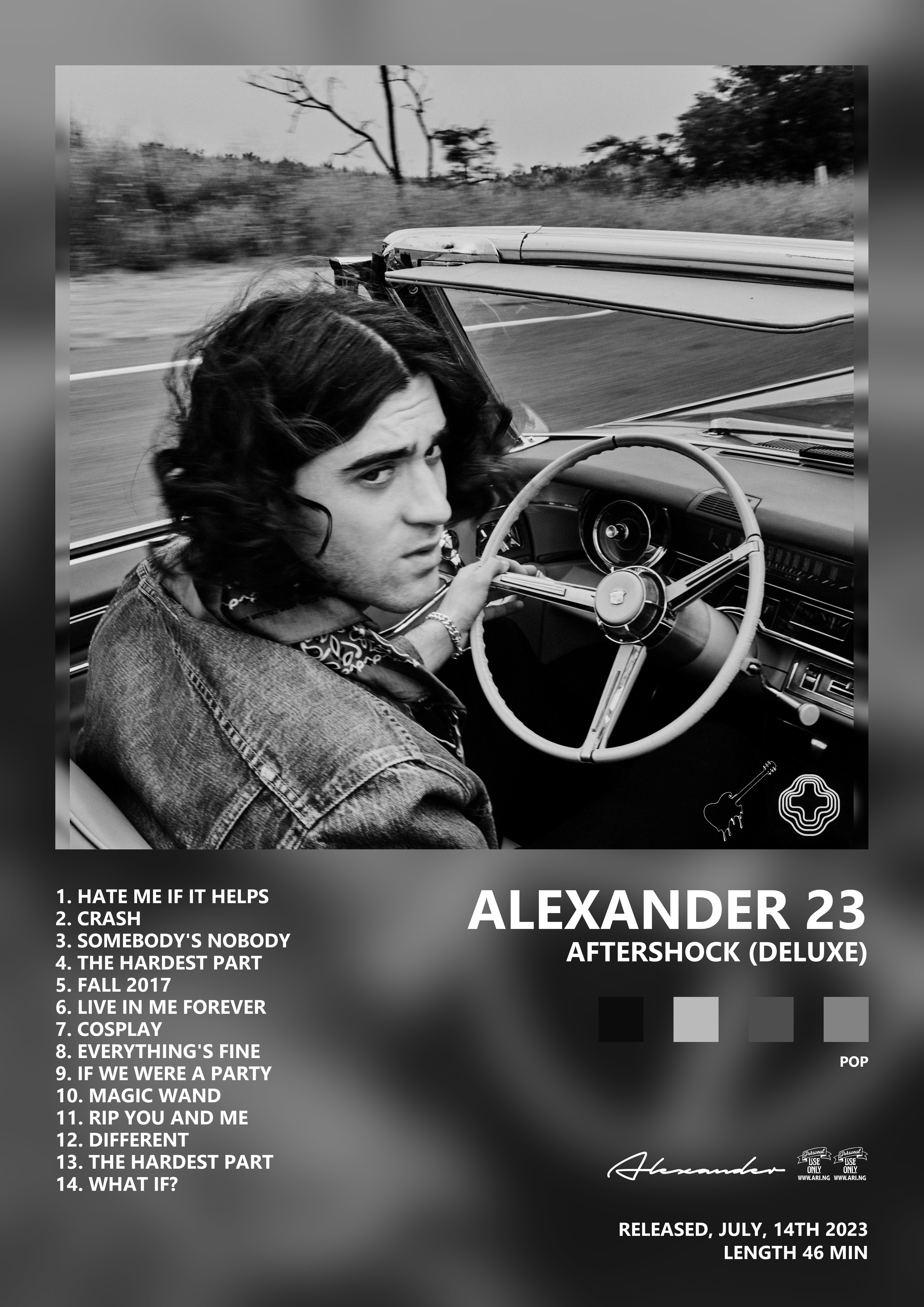 Music poster: Alexander 23 - Aftershock Deluxe