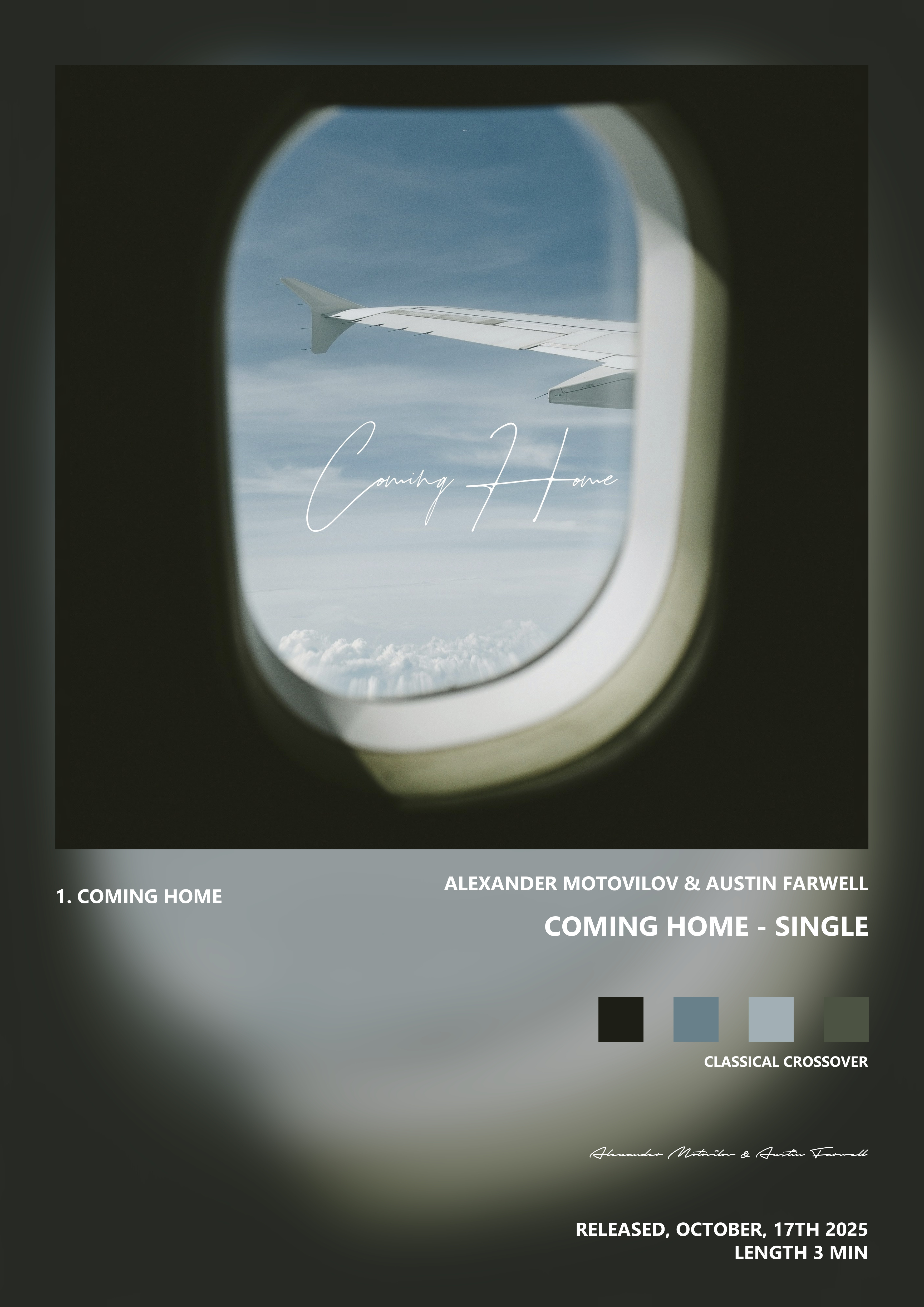Music poster: Alexander Motovilov Austin Farwell - Coming Home - Single