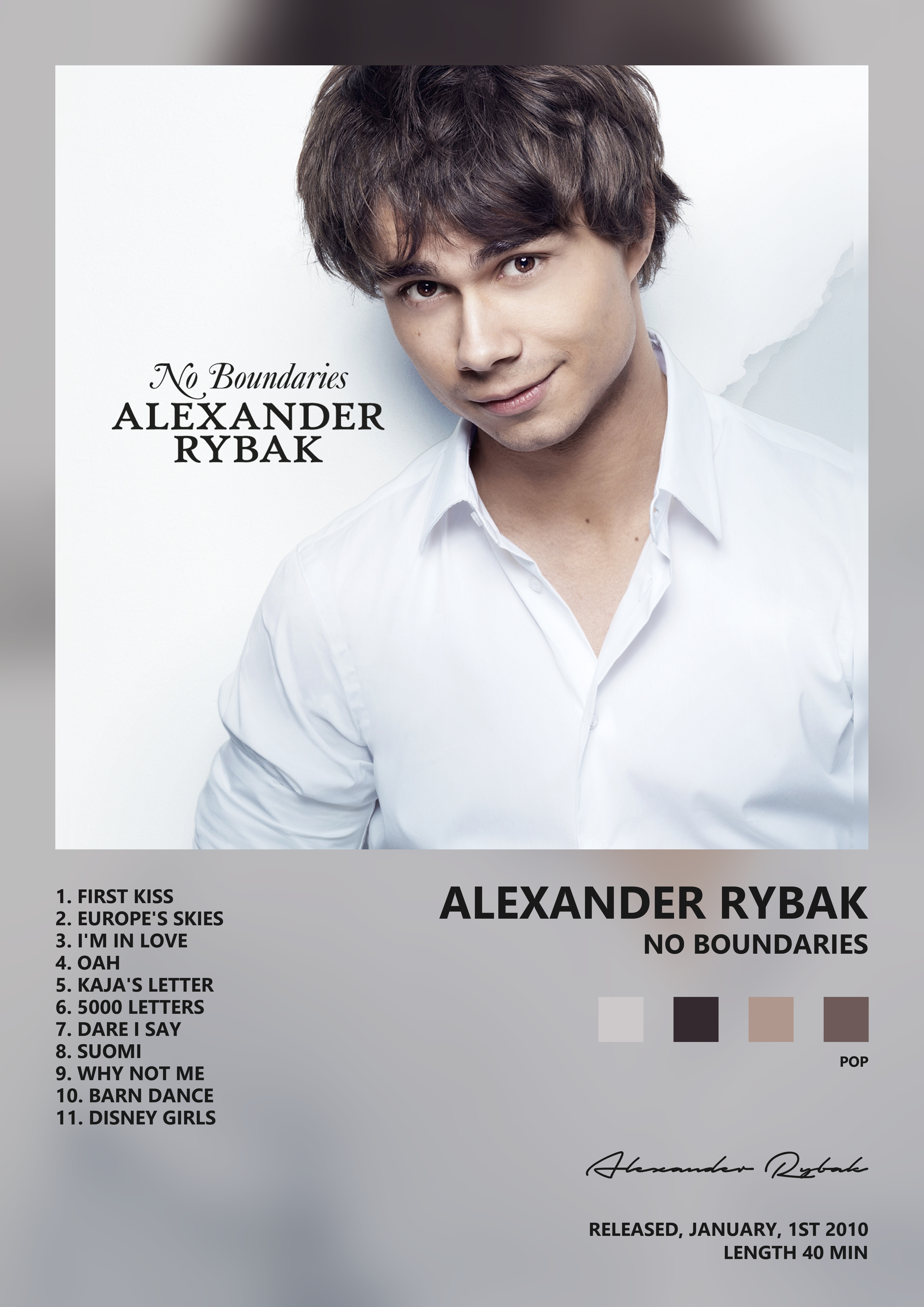 Music poster: Alexander Rybak - No Boundaries