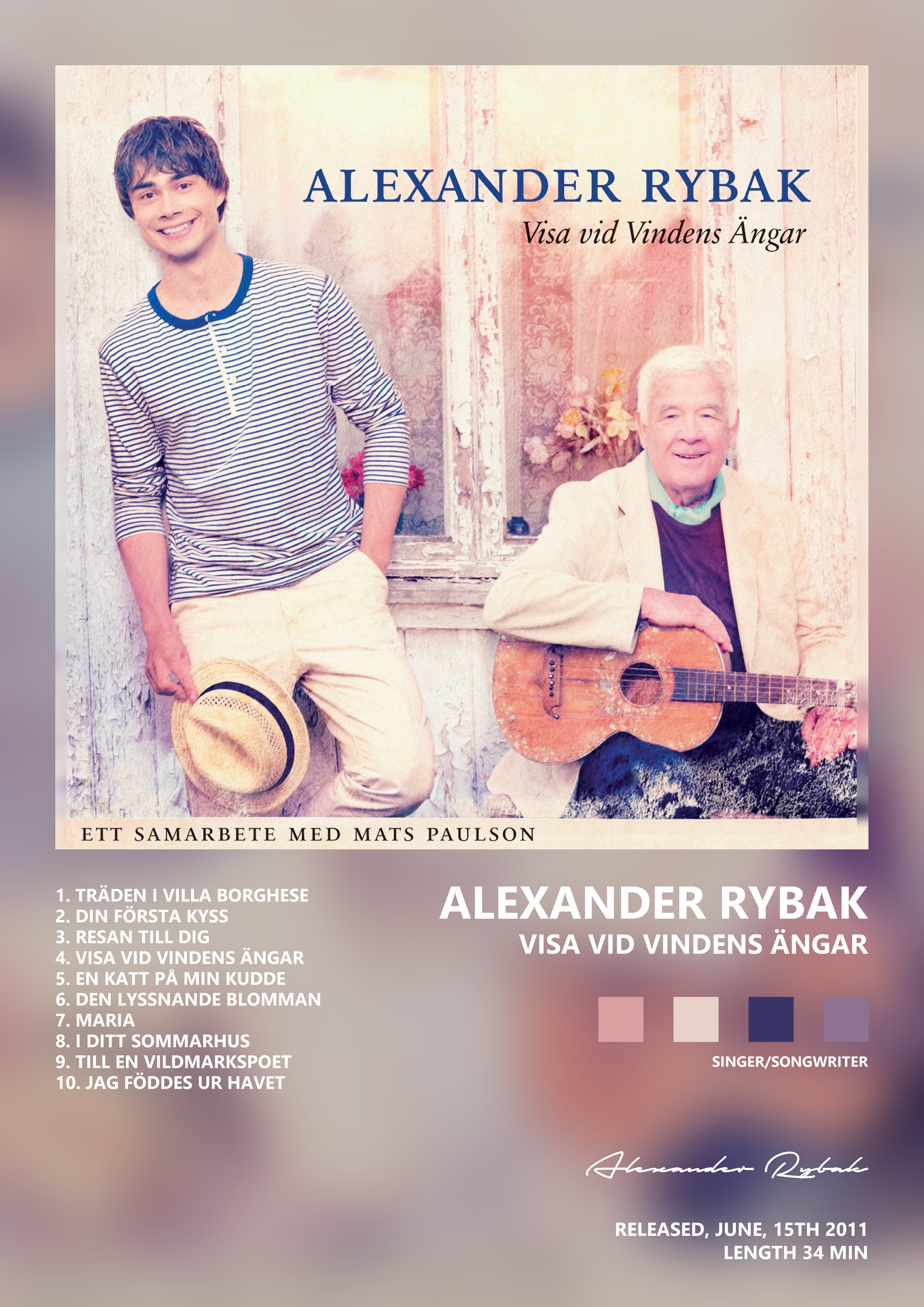 Music poster: Alexander Rybak - Visa vid Vindens Ängar