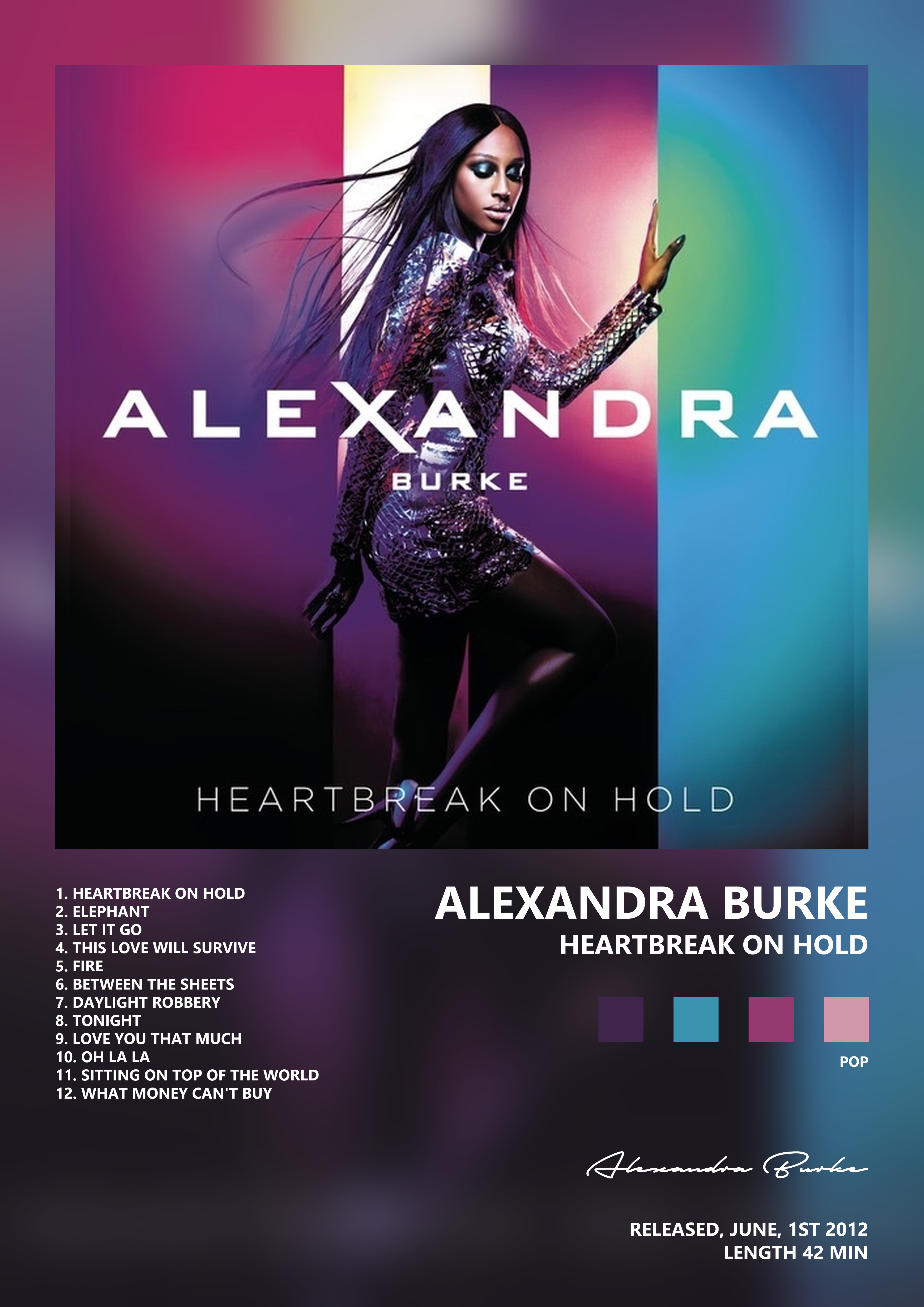 Music poster: Alexandra Burke - Heartbreak On Hold