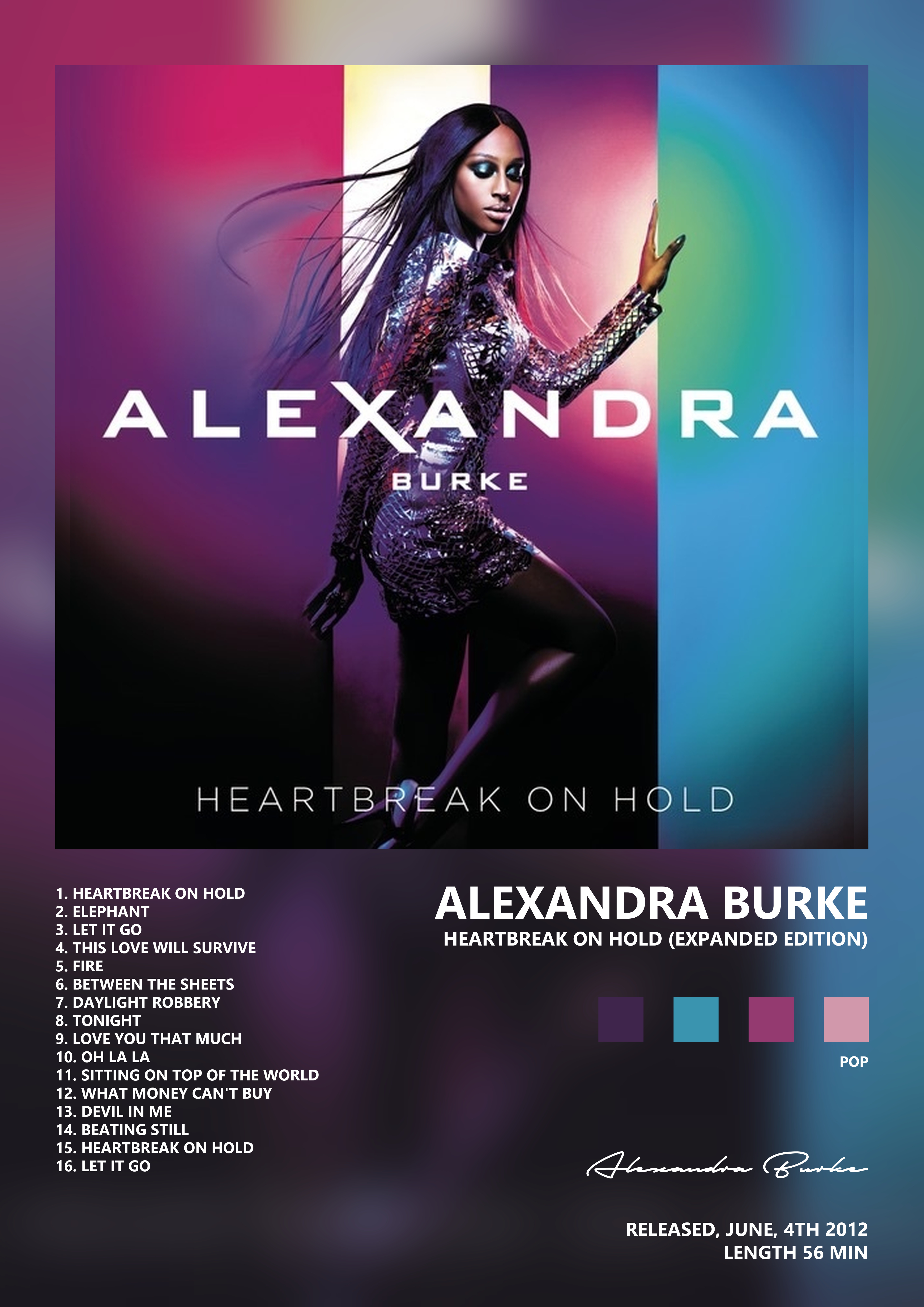 Music poster: Alexandra Burke - Heartbreak On Hold Expanded Edition
