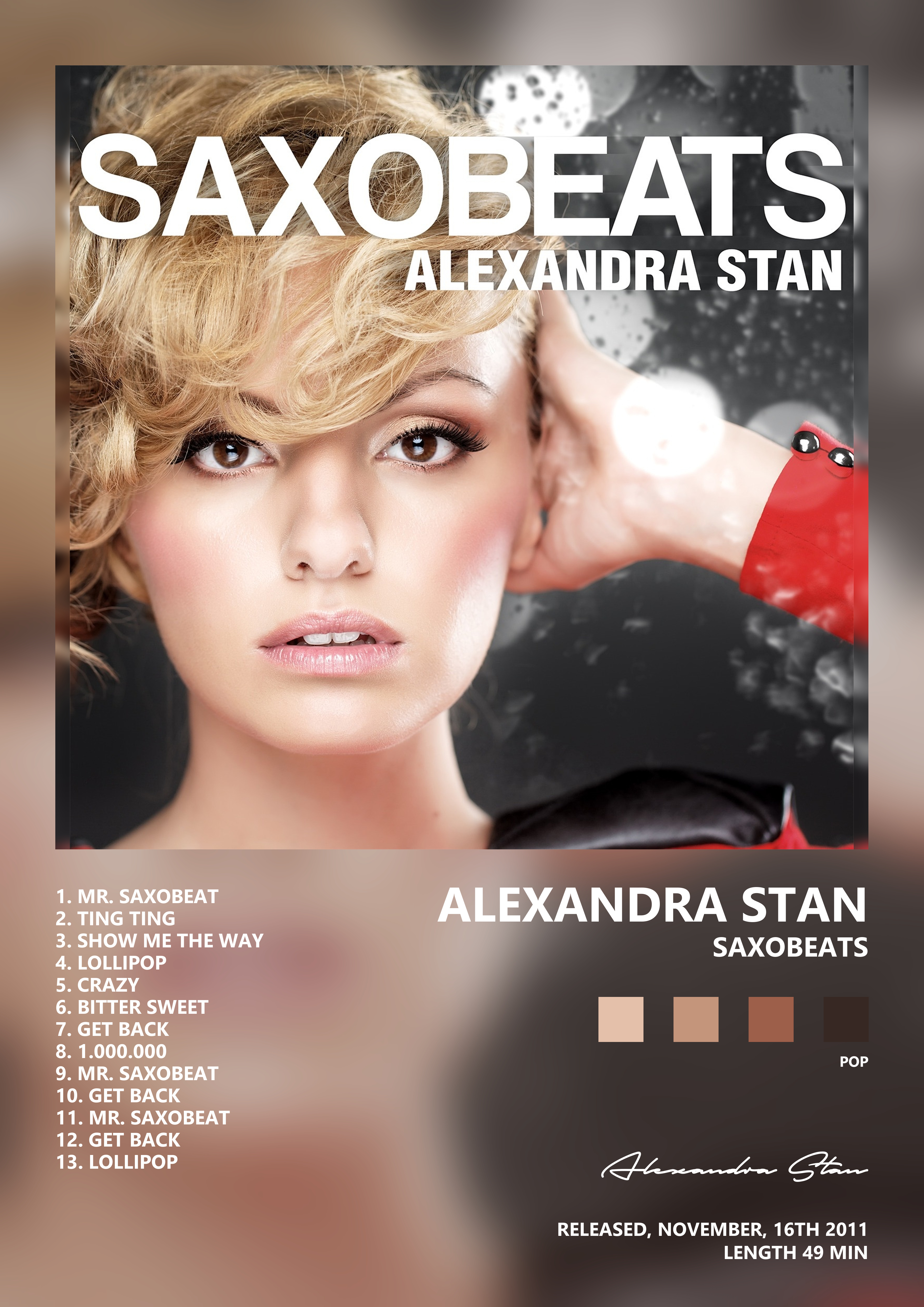 Music poster: Alexandra Stan - Saxobeats