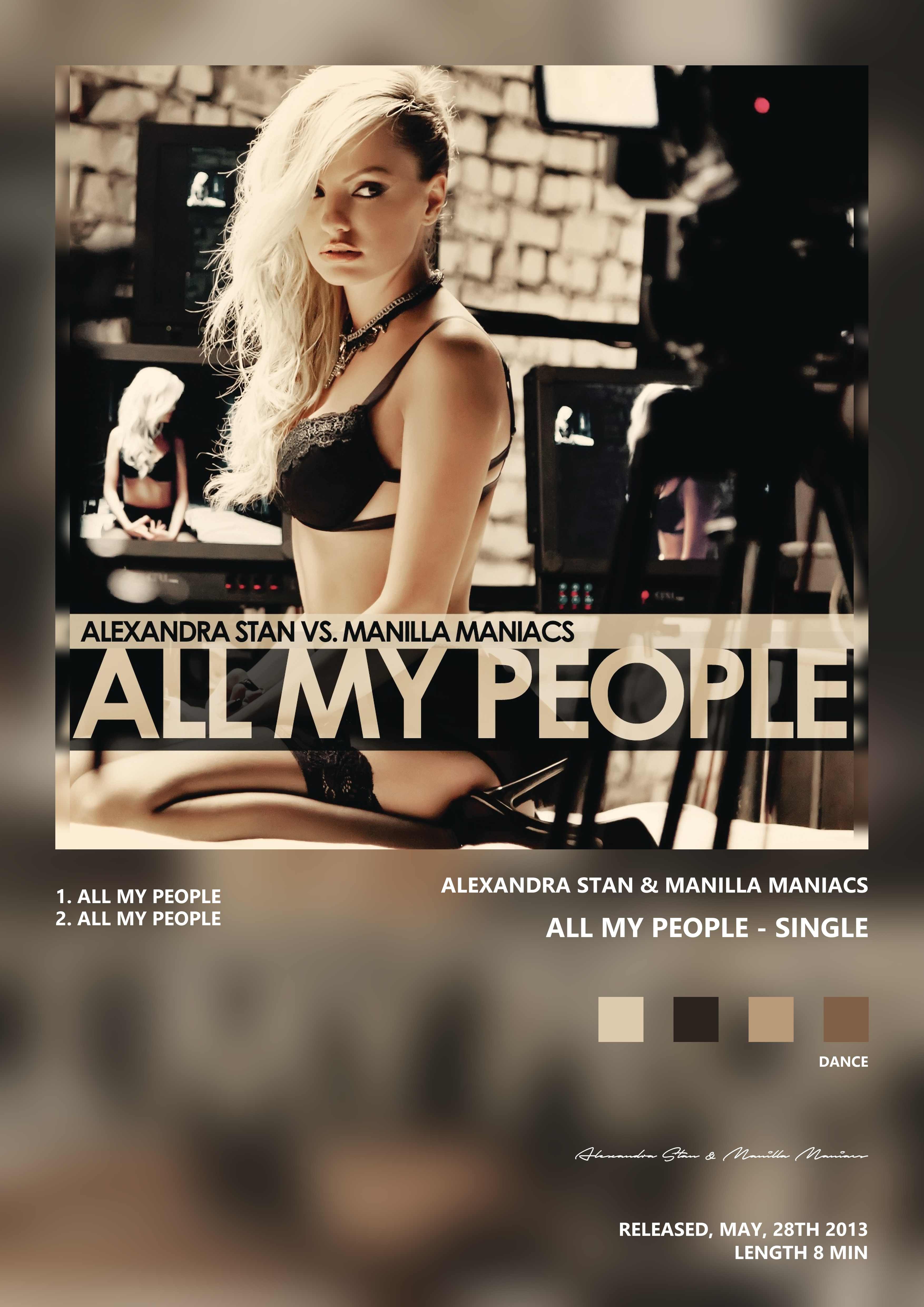 Music poster: Alexandra Stan Manilla Maniacs - All My People - Single