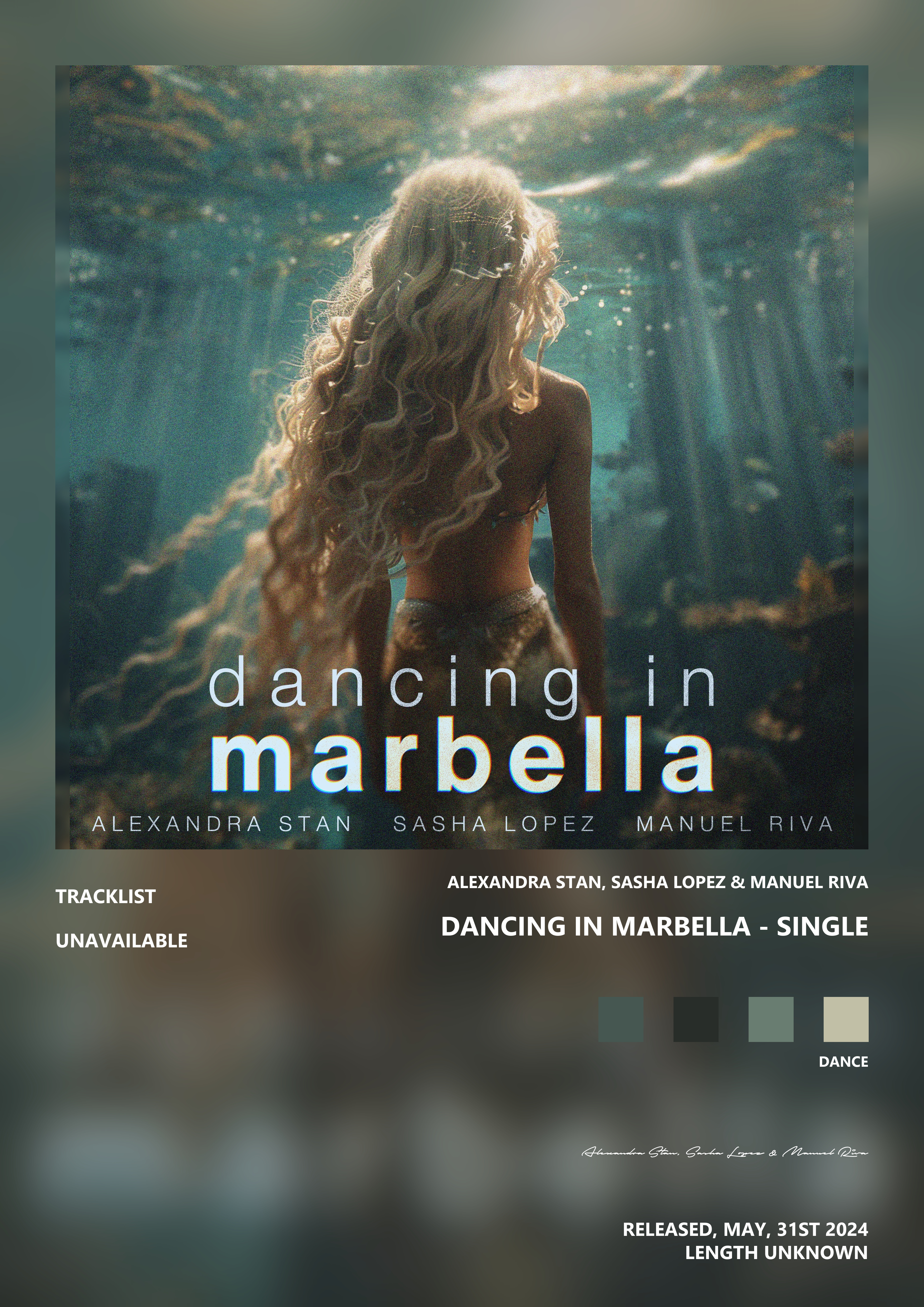 Music poster: Alexandra Stan Sasha Lopez Manuel Riva - Dancing in Marbella - Single