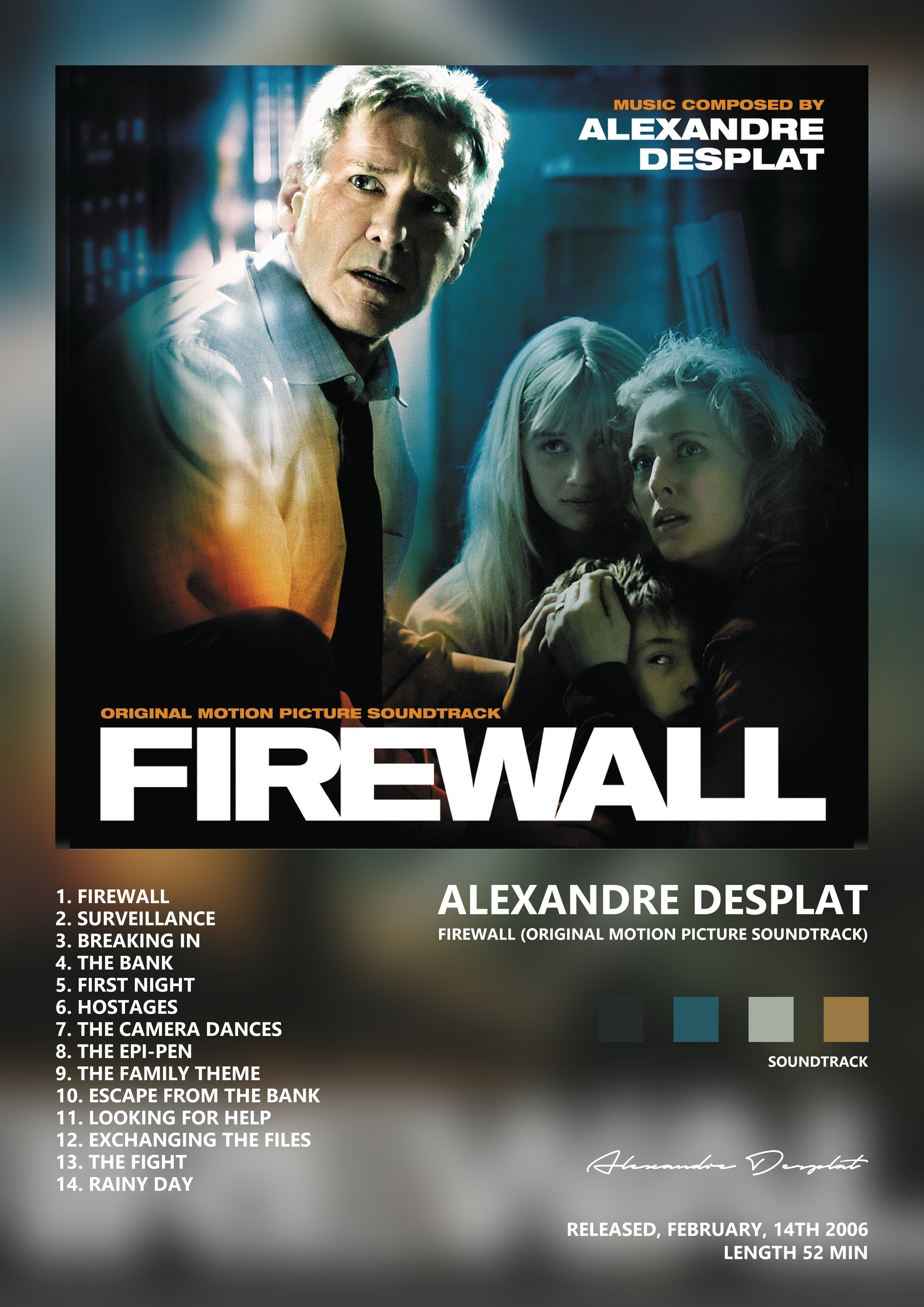 Music poster: Alexandre Desplat - Firewall Original Motion Picture Soundtrack