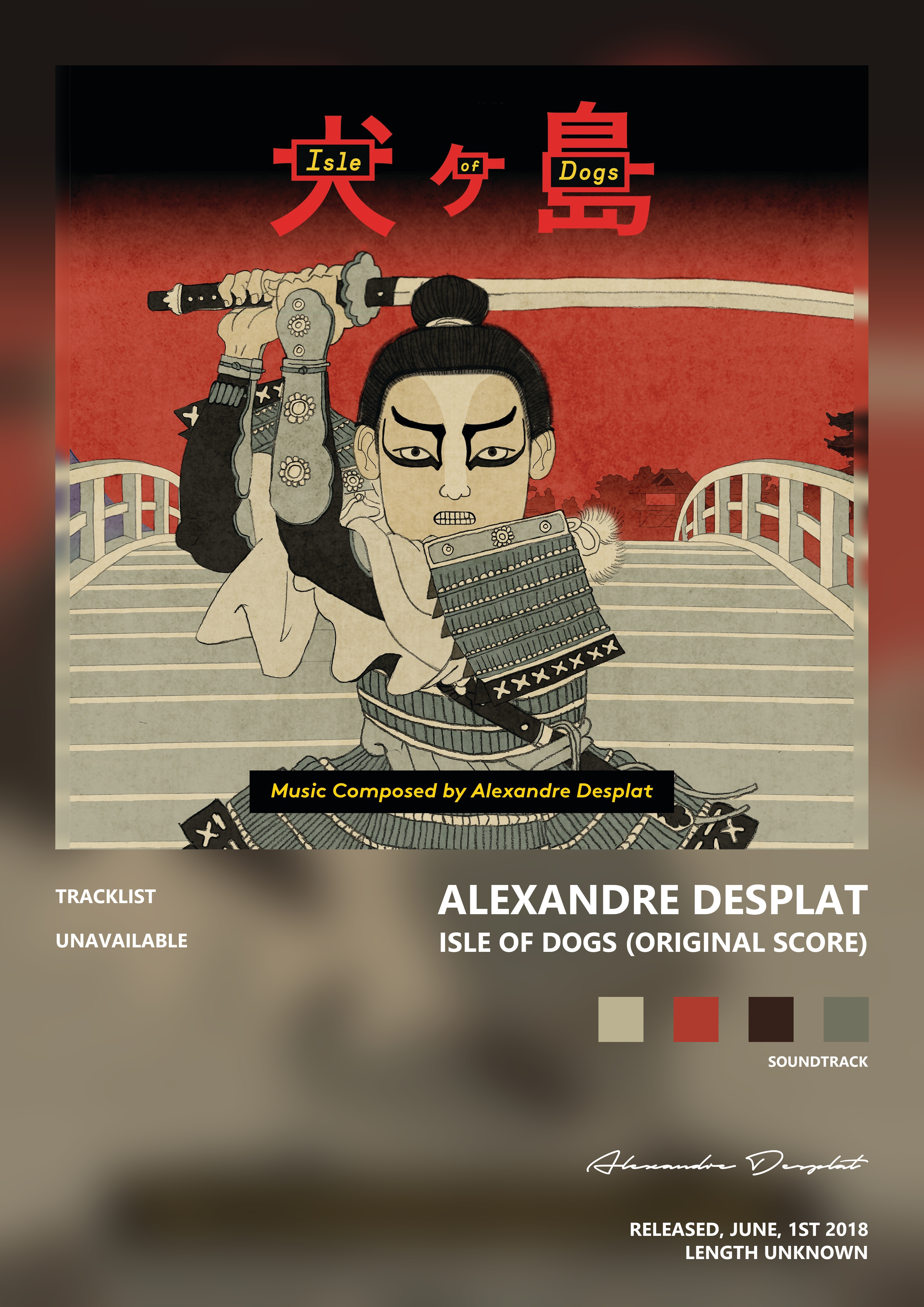 Music poster: Alexandre Desplat - Isle of Dogs Original Score