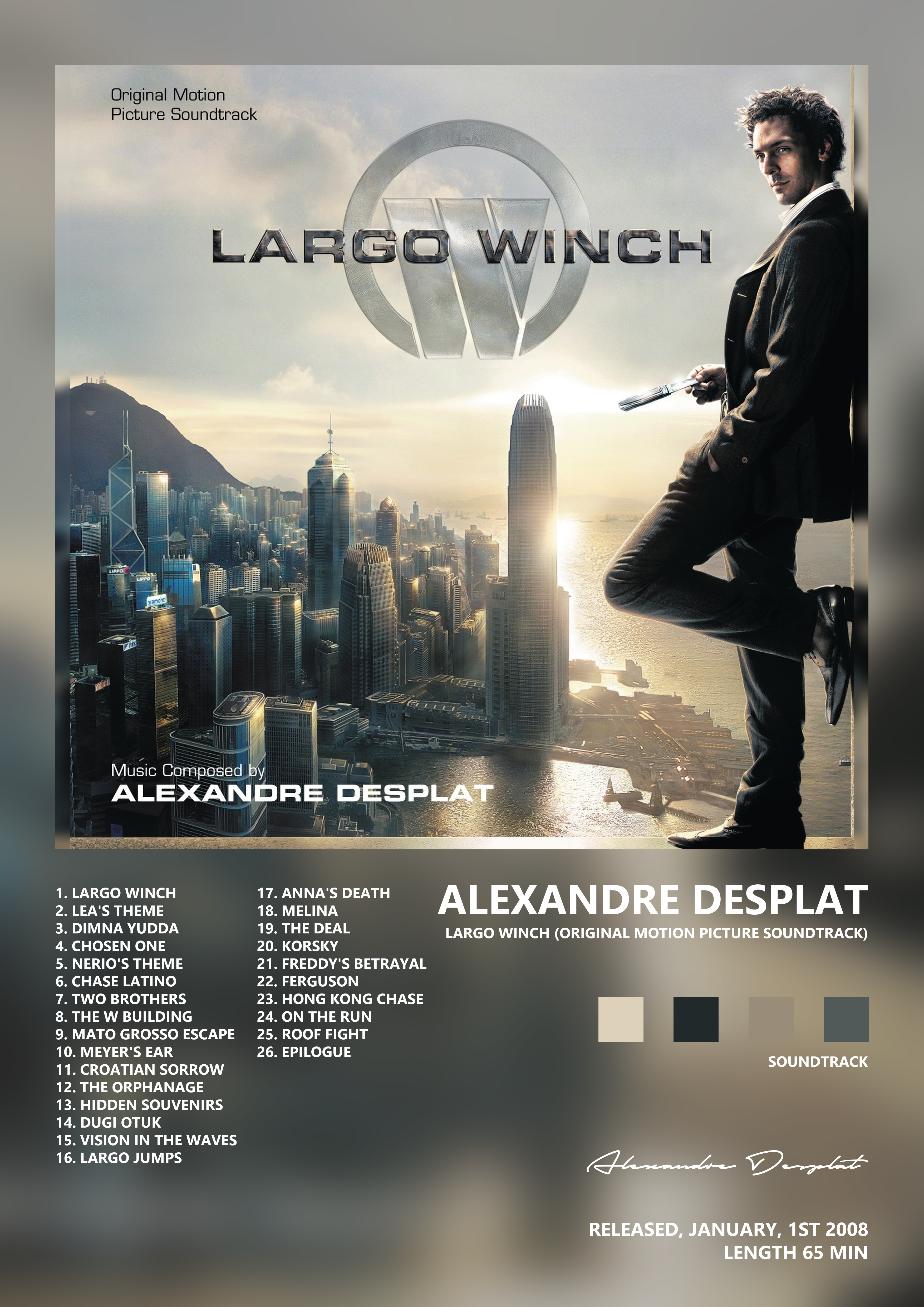Music poster: Alexandre Desplat - Largo Winch Original Motion Picture Soundtrack