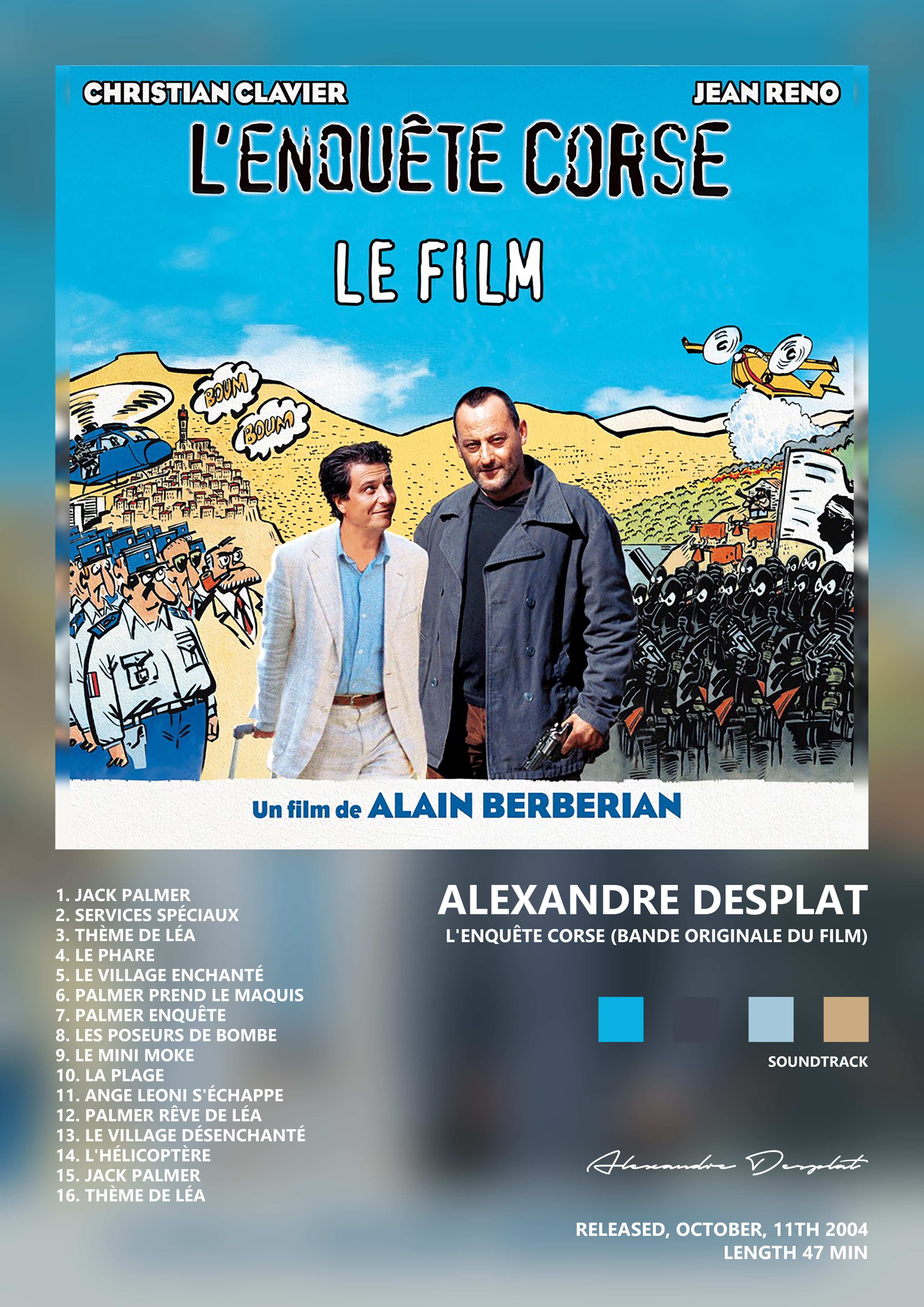 Music poster: Alexandre Desplat - Lenquête corse Bande originale du film