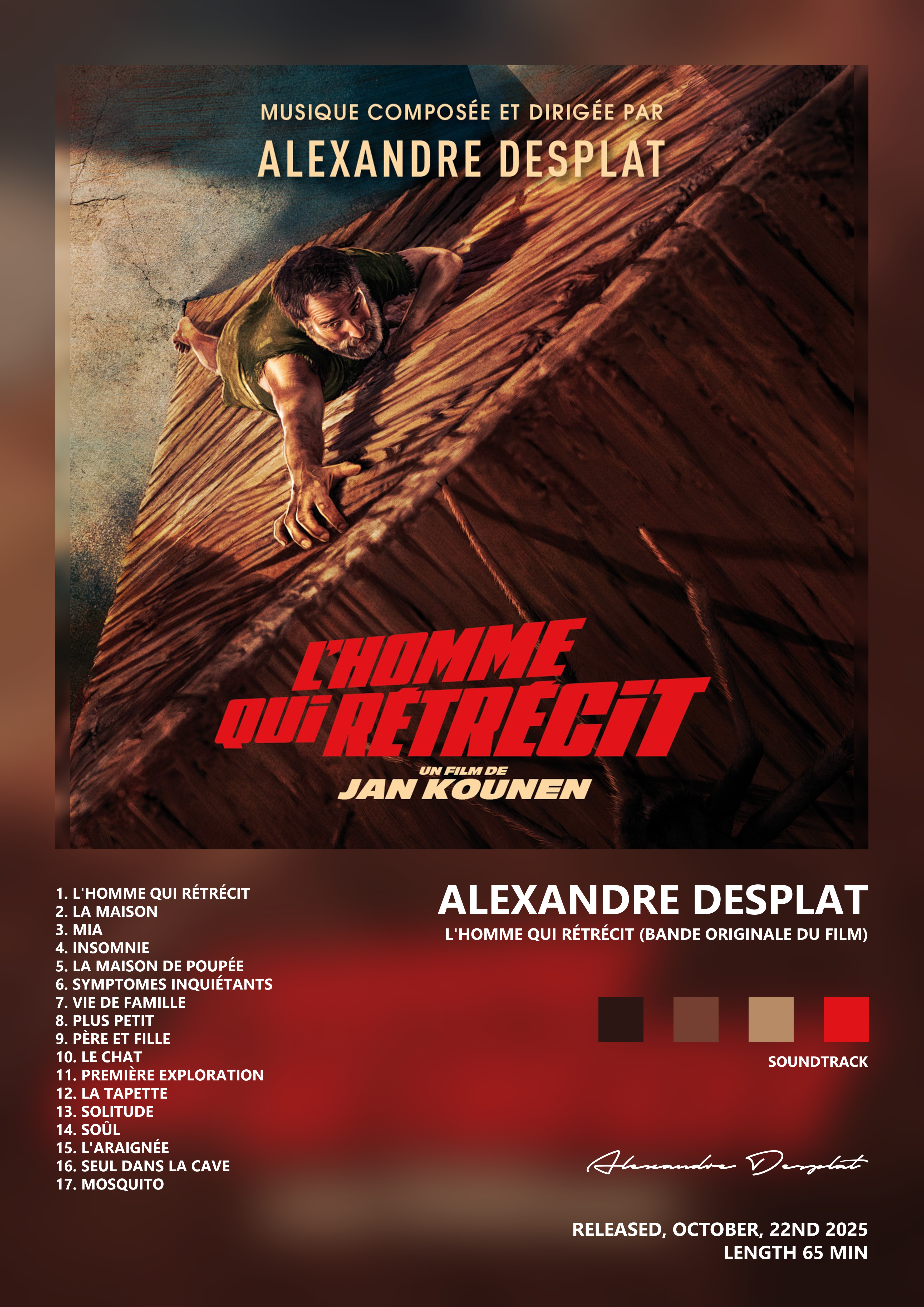Music poster: Alexandre Desplat - Lhomme qui rétrécit Bande originale du film