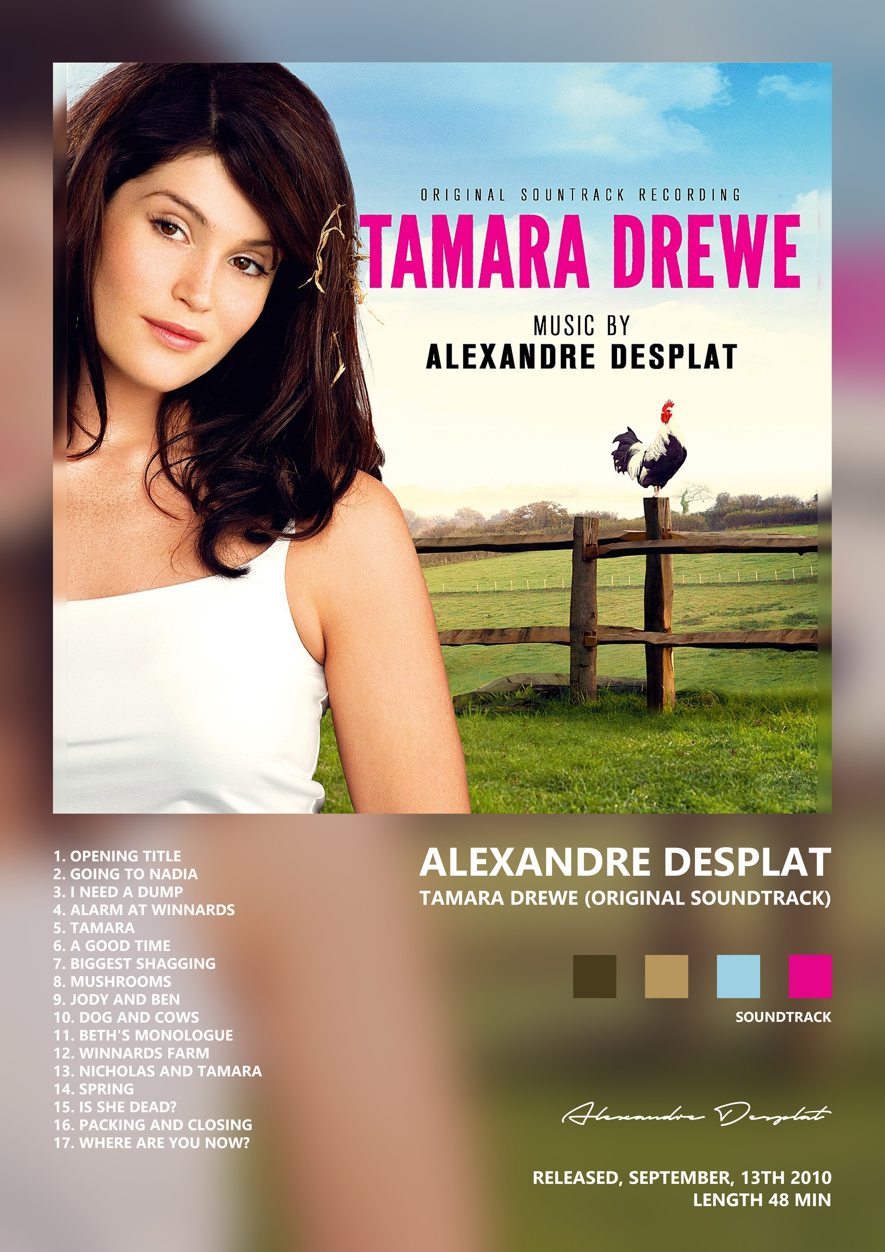 Music poster: Alexandre Desplat - Tamara Drewe Original Soundtrack